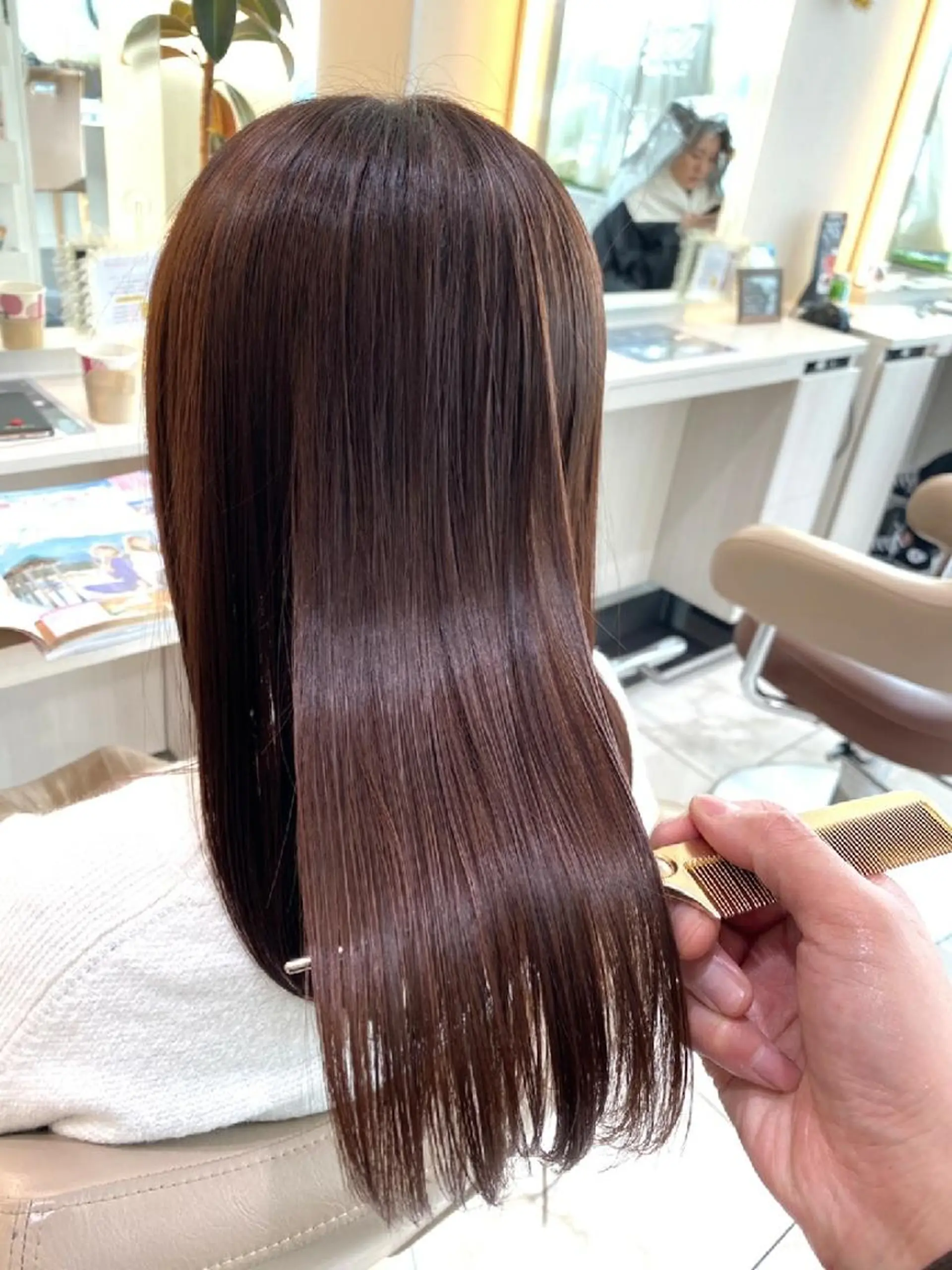 セミロング カラー 髪質改善 カット トリートメント ＡＳＨ大宮/ブリーチ 髪質改善/カラーのヘアスタイル