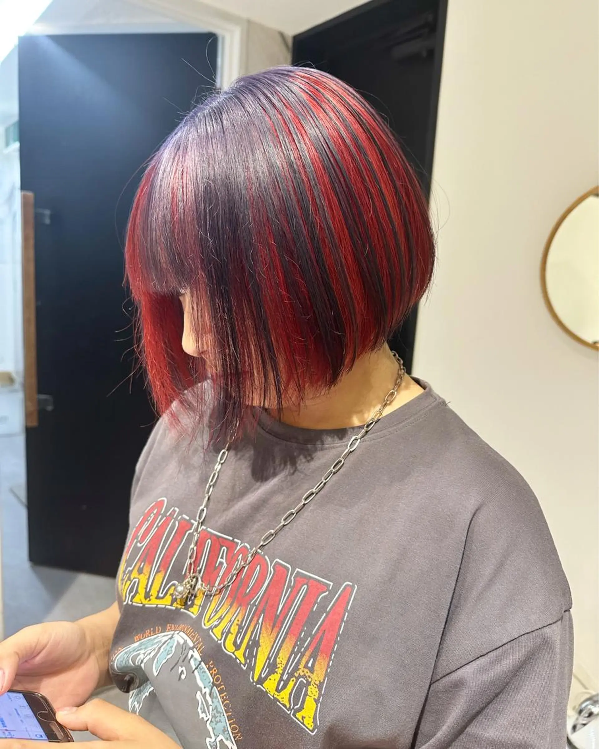 ショート ヘアカラー Maria 梅田/デザインカラーのヘアスタイル