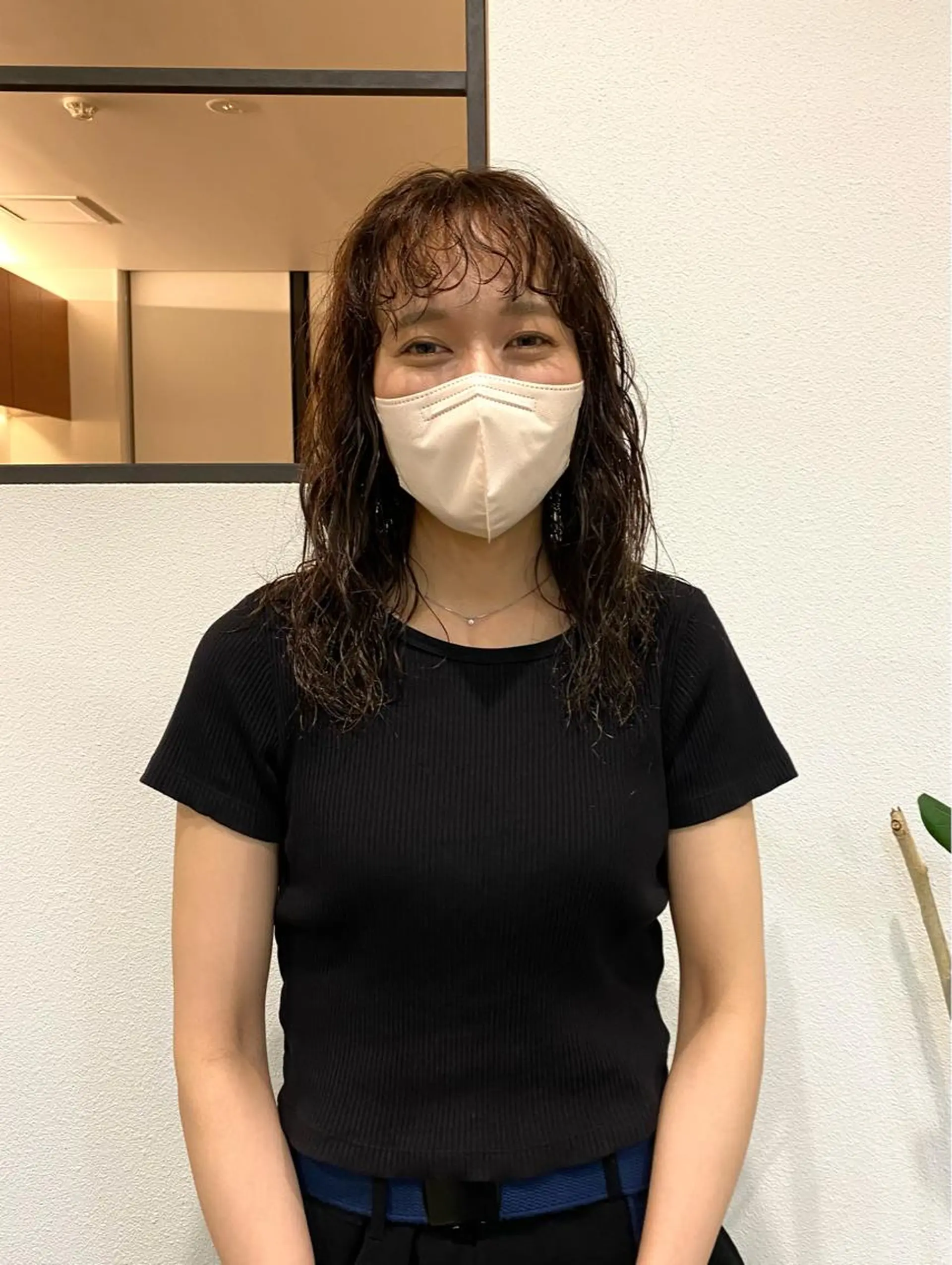 ミディアム カラー パーマ ショート& パーマ　坂本のヘアスタイル