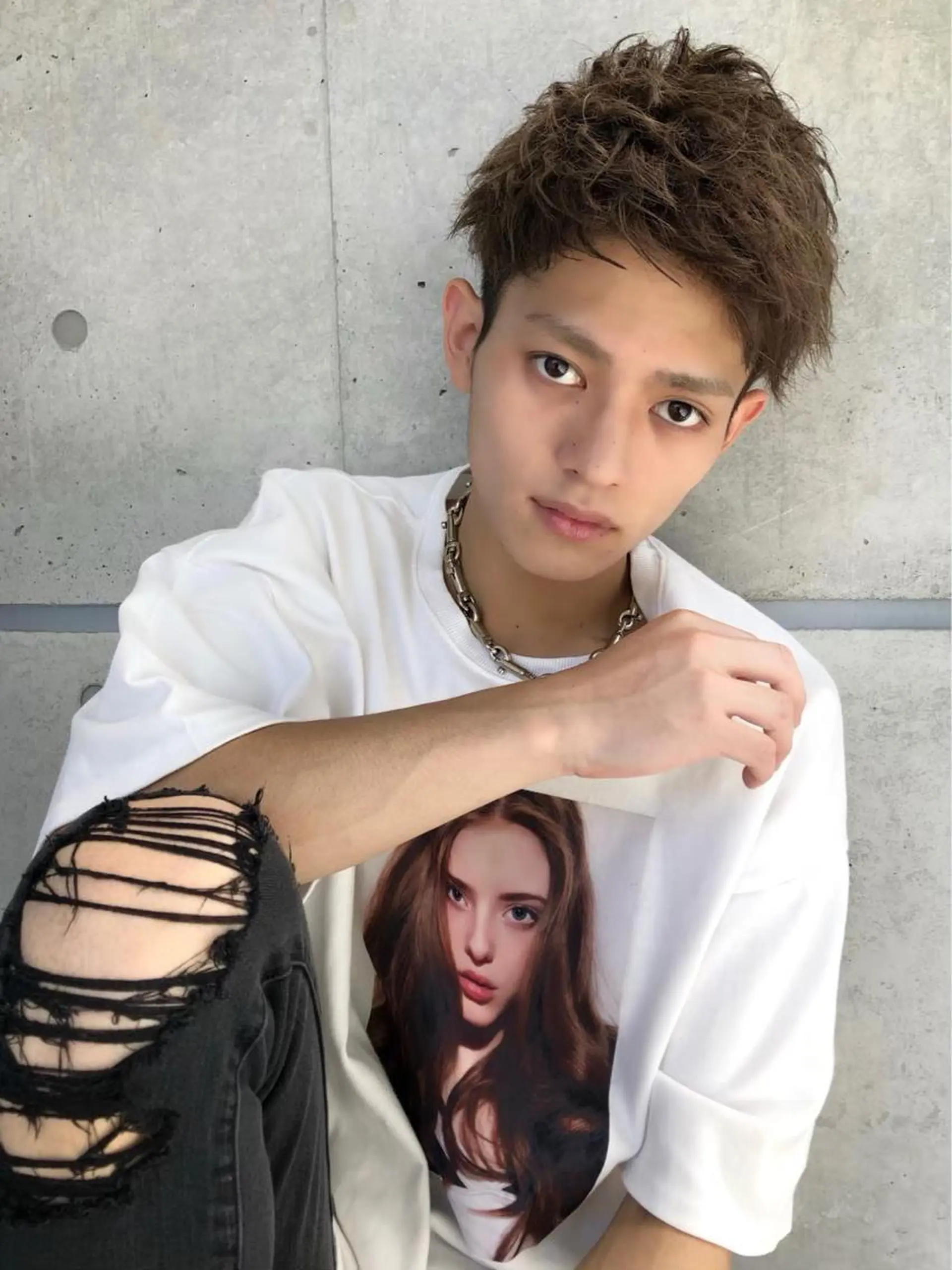 ショート カラー パーマ ヘアアレンジ メンズ 🌈トレンドヘア 🌈WATARU🌈のヘアスタイル