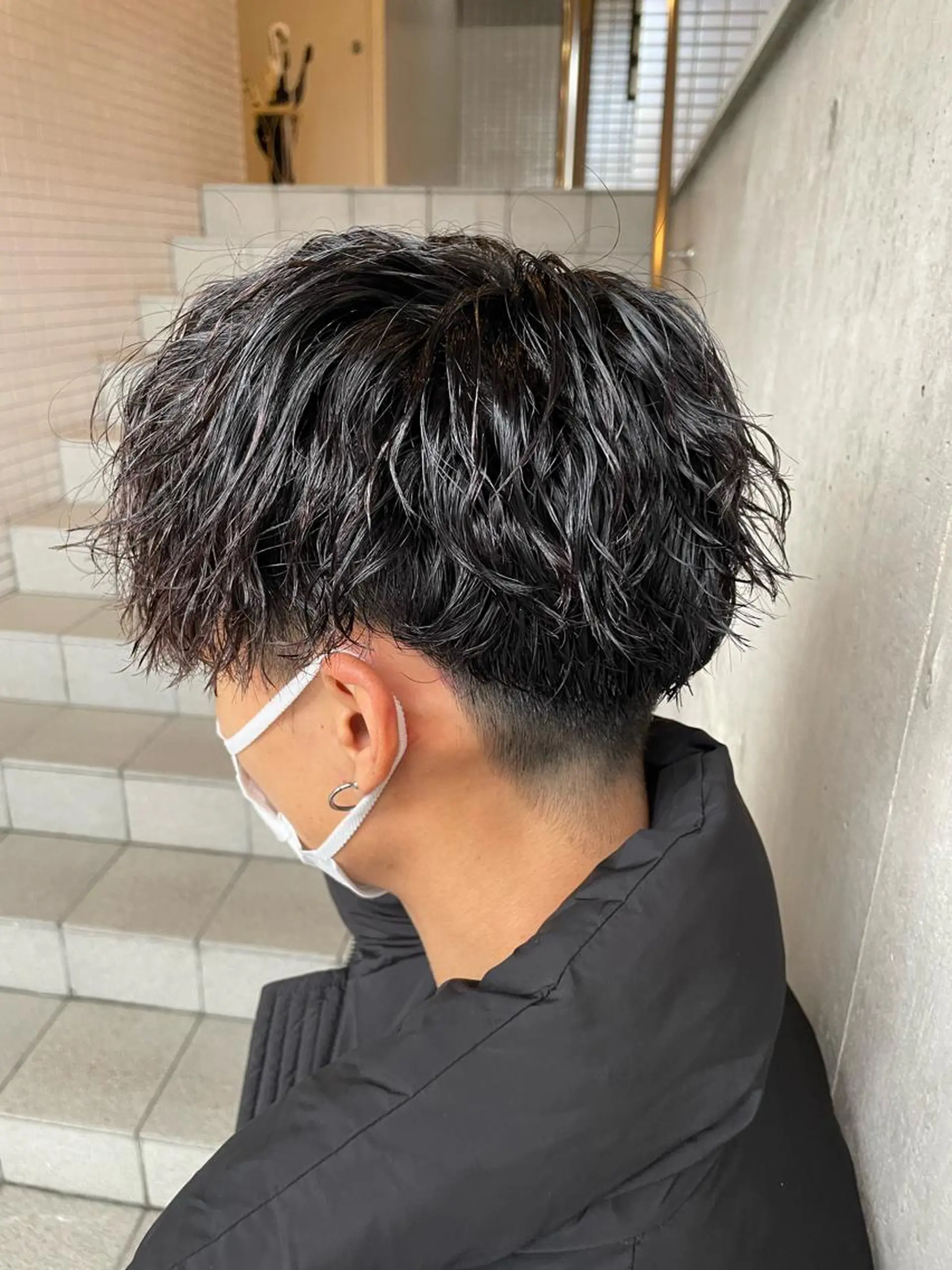 パーマ メンズ カット パーマ 大阪メンズ 美容師井上智博のヘアスタイル