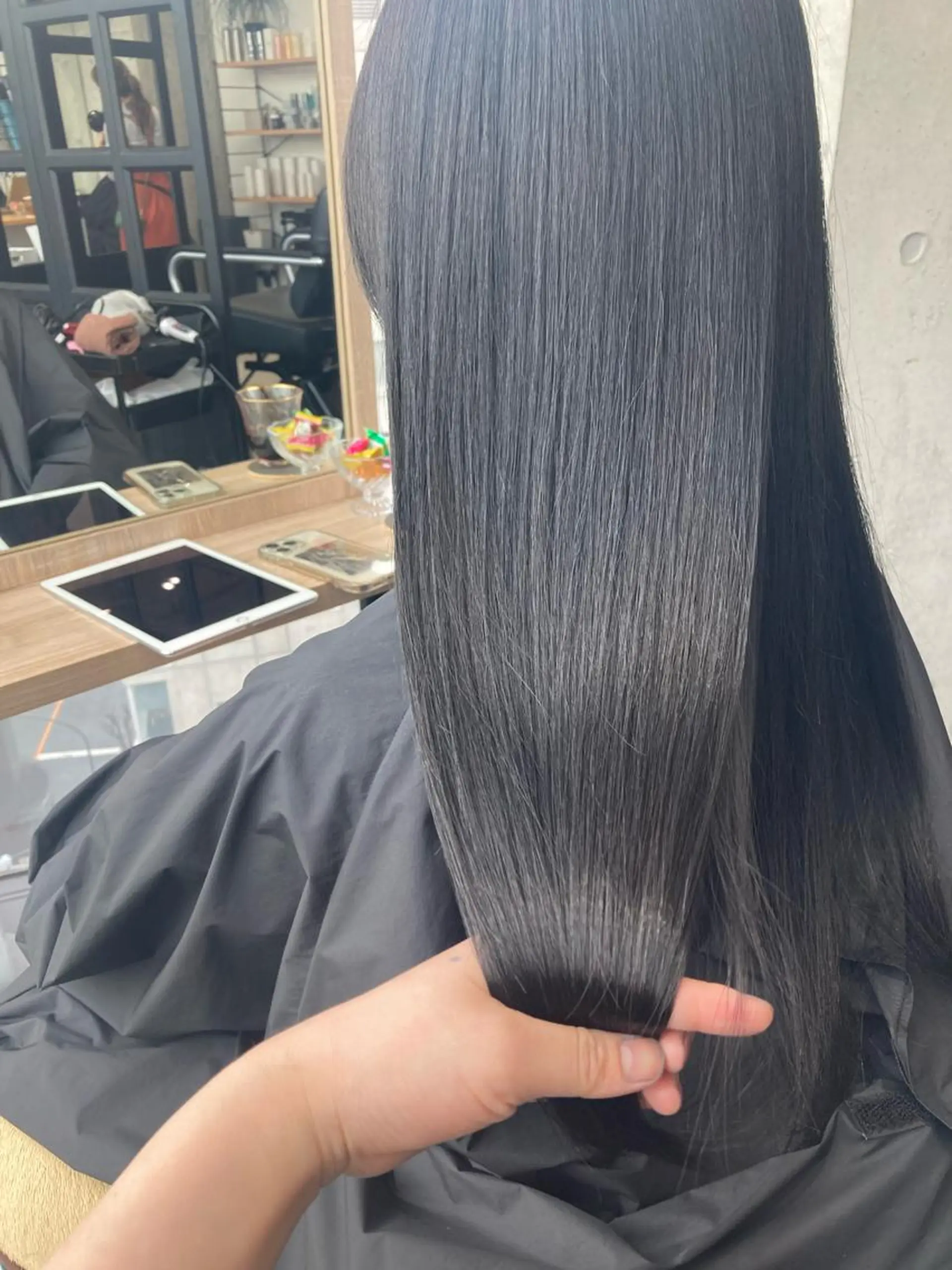 ロング ヘアカラー トリートメント ✨色持ちの良い艶 カラー✨蟹江真世のヘアスタイル