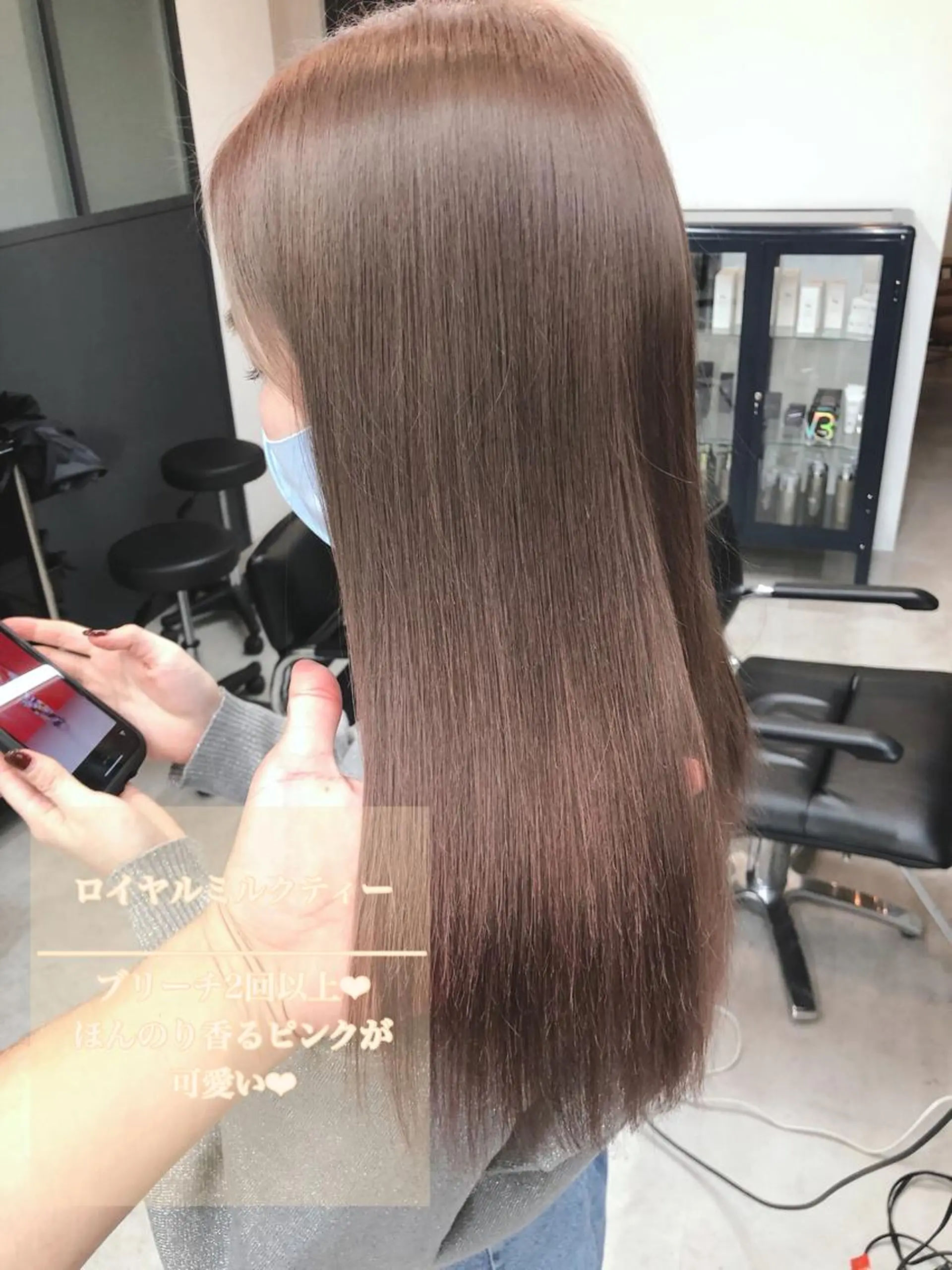 セミロング カラー ブリーチ ヘアカラー トリートメント 難波/心斎橋/ボブ/ 髪質改善/ハイトーンのヘアスタイル