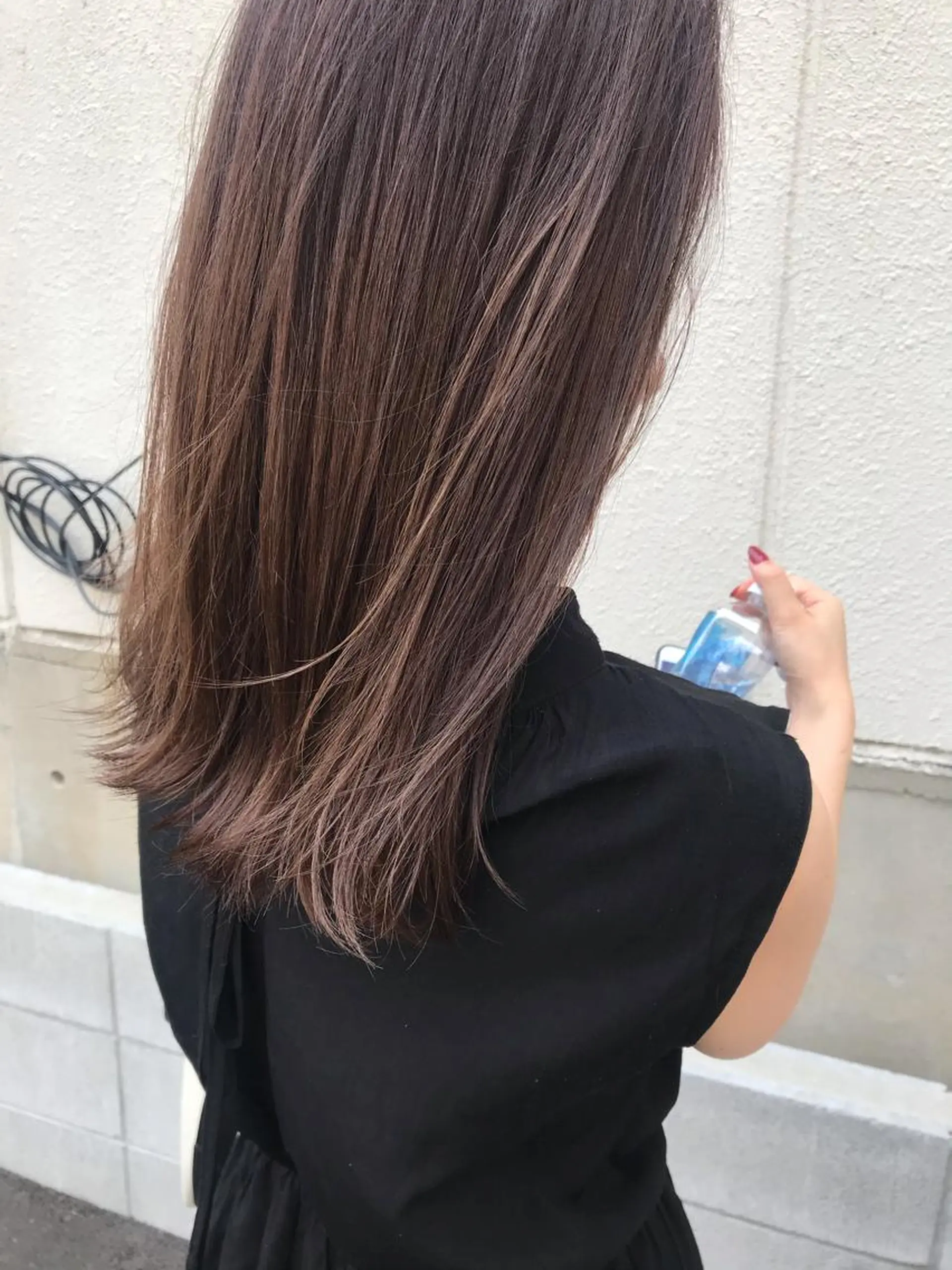 セミロング ヘアカラー トリートメント さの あやねのヘアスタイル