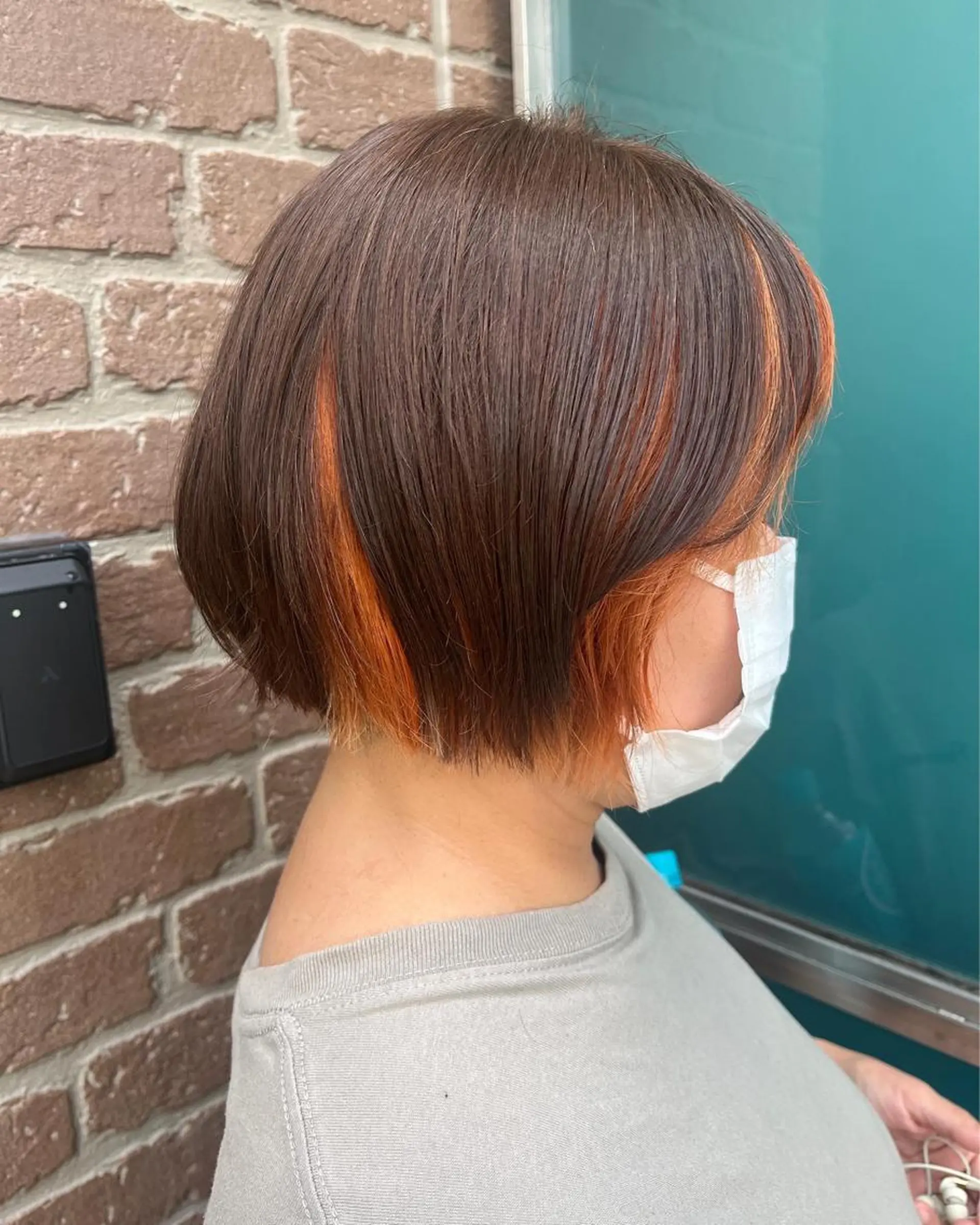 ミディアム カラー パーマ ヘアアレンジ メンズ キッズ ネイル マツエク・マツパ アイブロウ ミディアムパーマ メンズパーマ ブラウンカラー ケアカラー 透明感カラー 久木原 ゆりのヘアスタイル