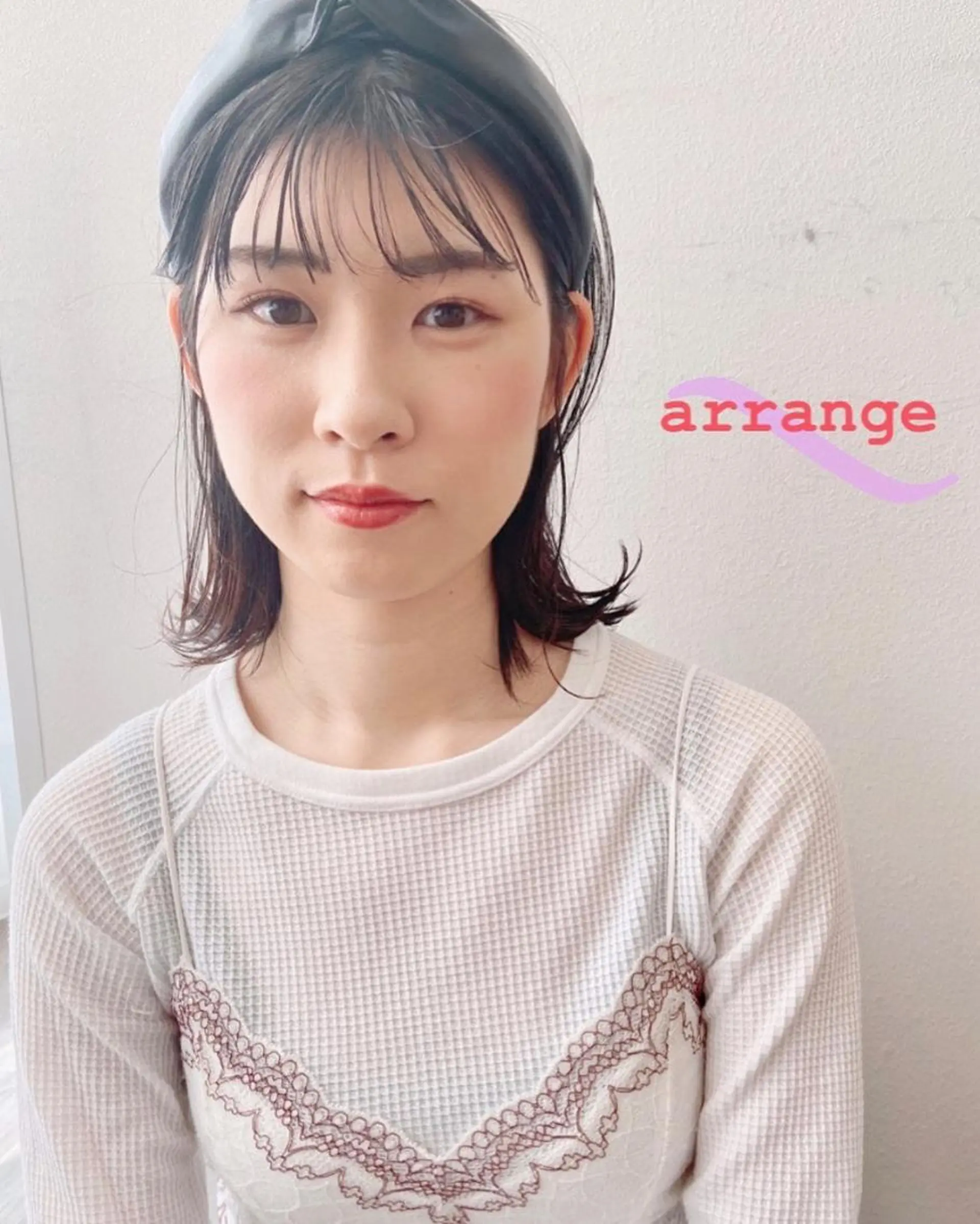 ミディアム ヘアアレンジ 簡単アレンジ 木下 奈々のヘアスタイル