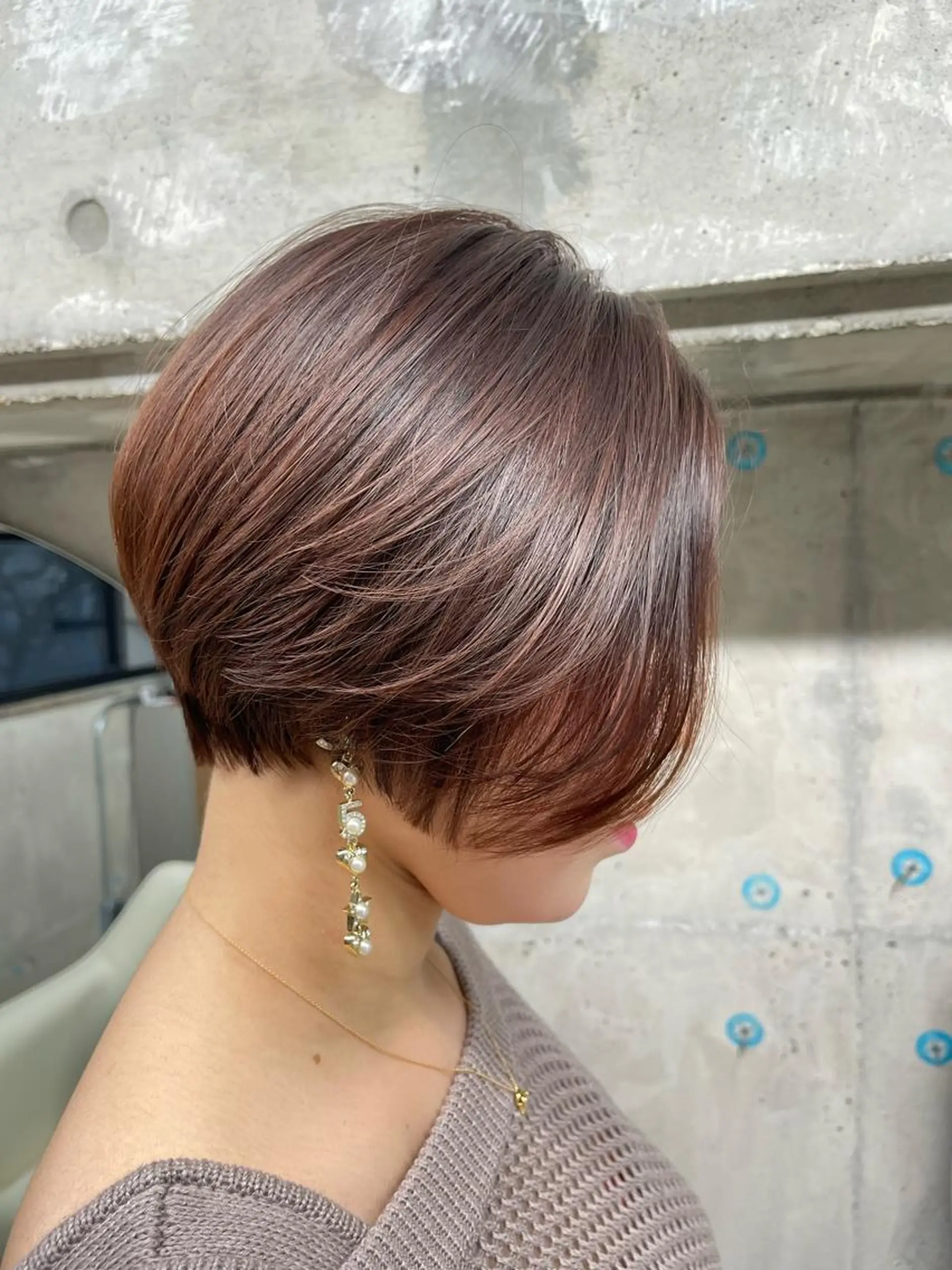ショート カラー パーマ トリートメント 酸性ストレート ストレートパーマ 滝沢 嵩大のヘアスタイル