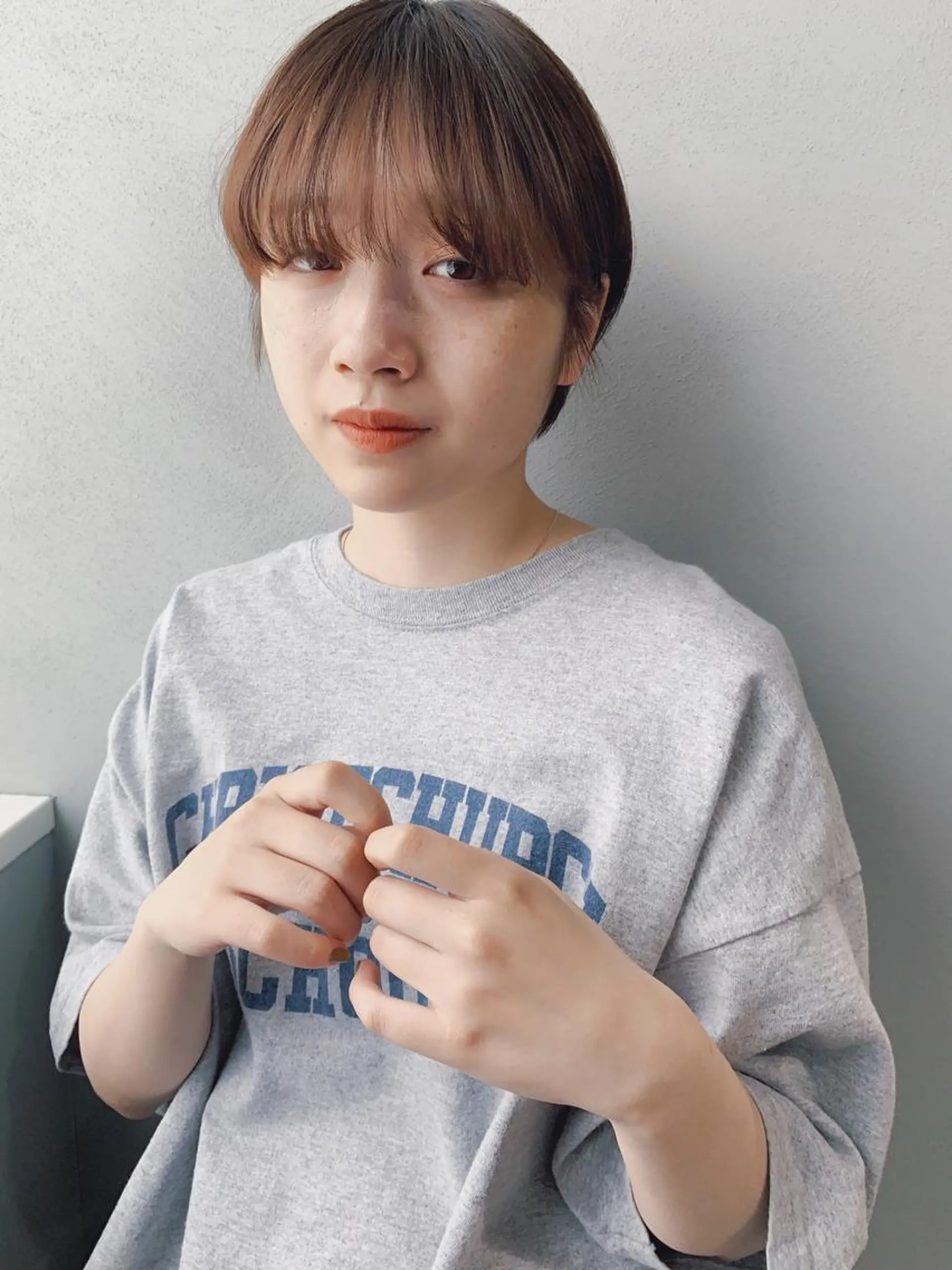 ショート カラー ボブパーマコテ巻き風 パーマNo1深江秀平のヘアスタイル