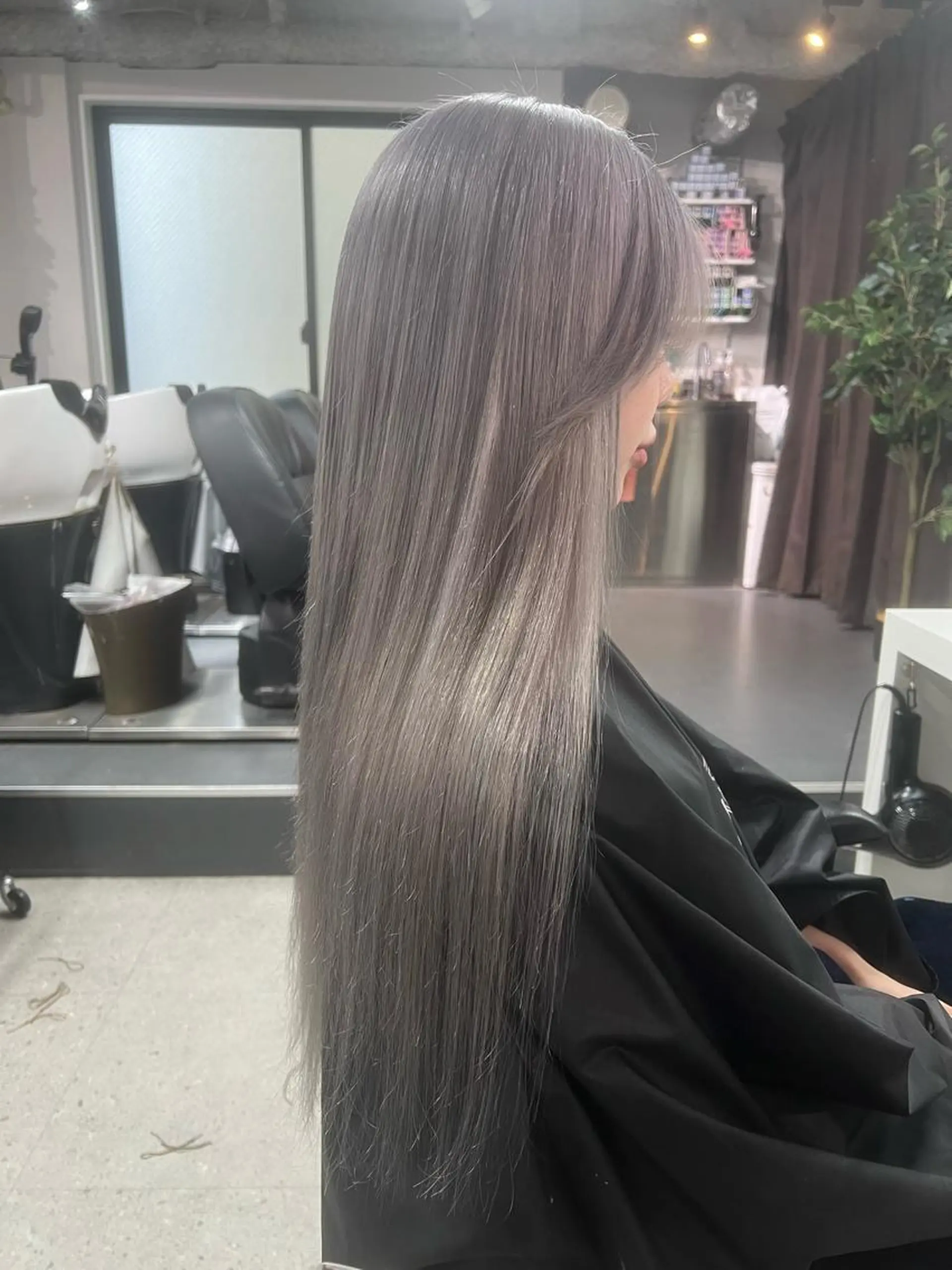 ロング カラー ハイトーン&髪質改善 ＆韓国エクステ🤎のヘアスタイル