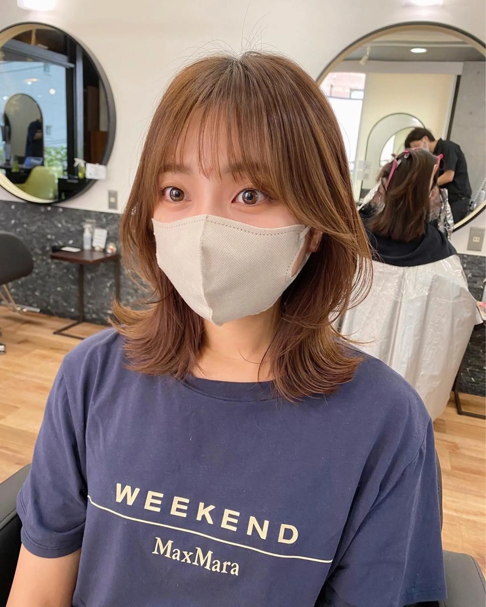 ミディアム カラー 似合わせレイヤー 🇰🇷荒木洋文のヘアスタイル