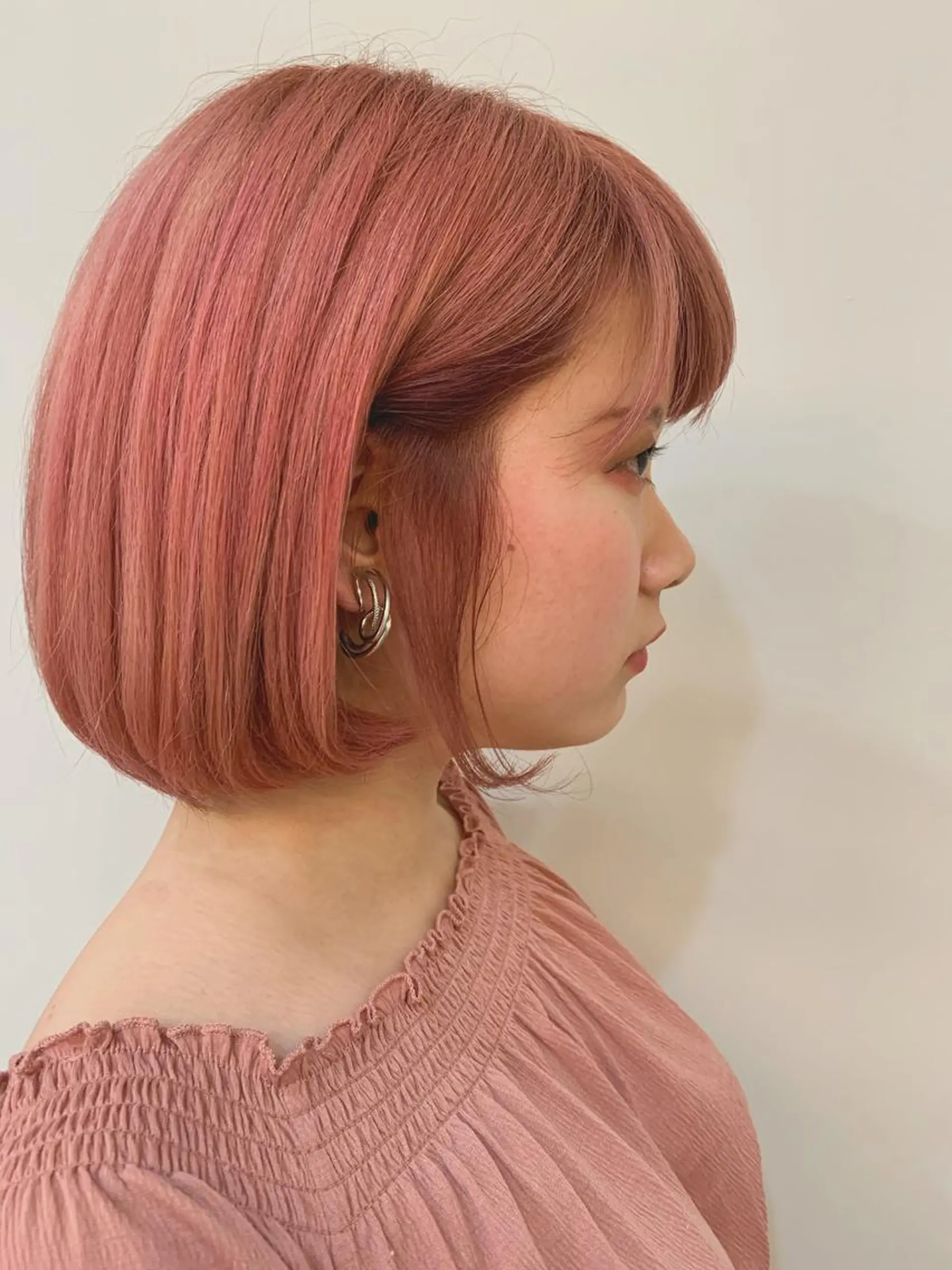 ミディアム カラー ピンクカラー 加藤 佑哉のヘアスタイル