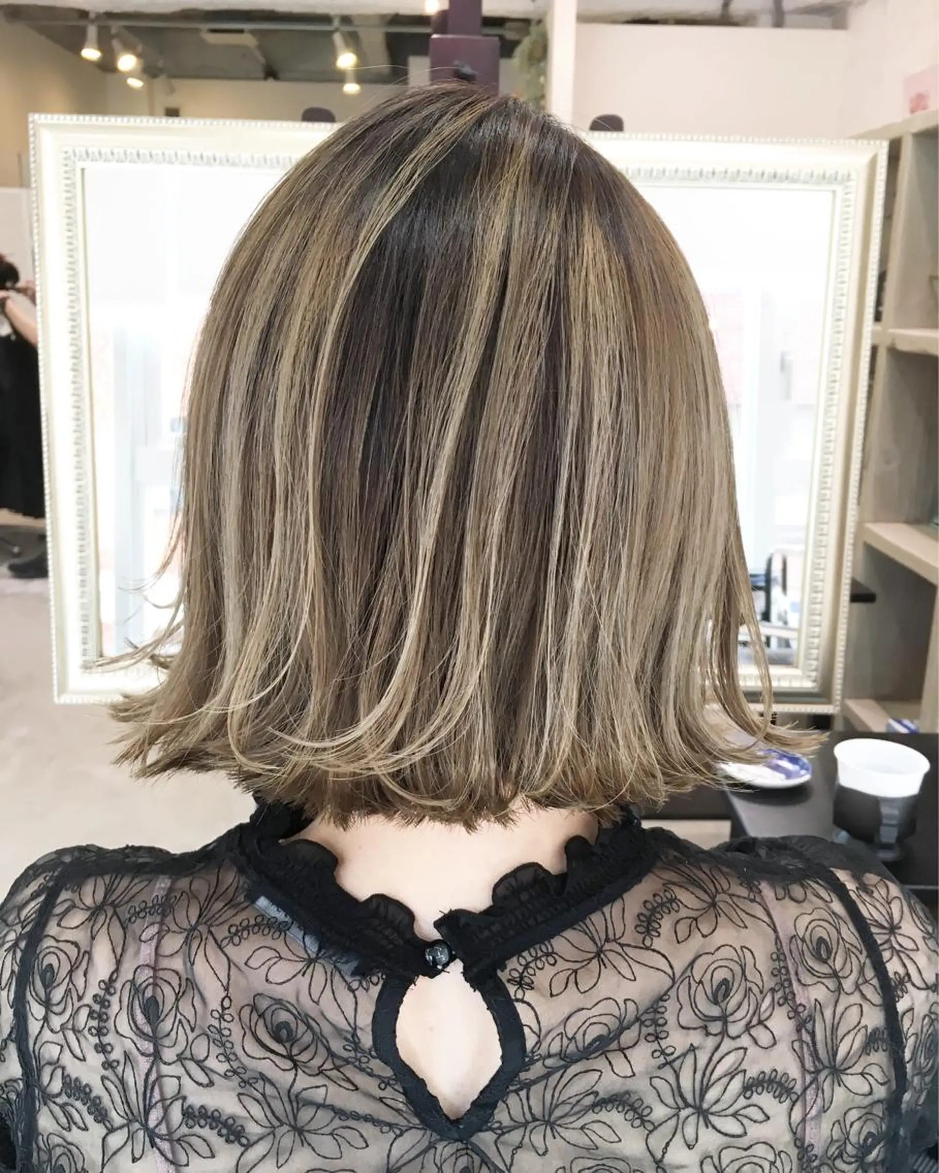 ショート カラー ハイライトカラー ハイライト レイヤー/髪質改善 /山永圭介のヘアスタイル
