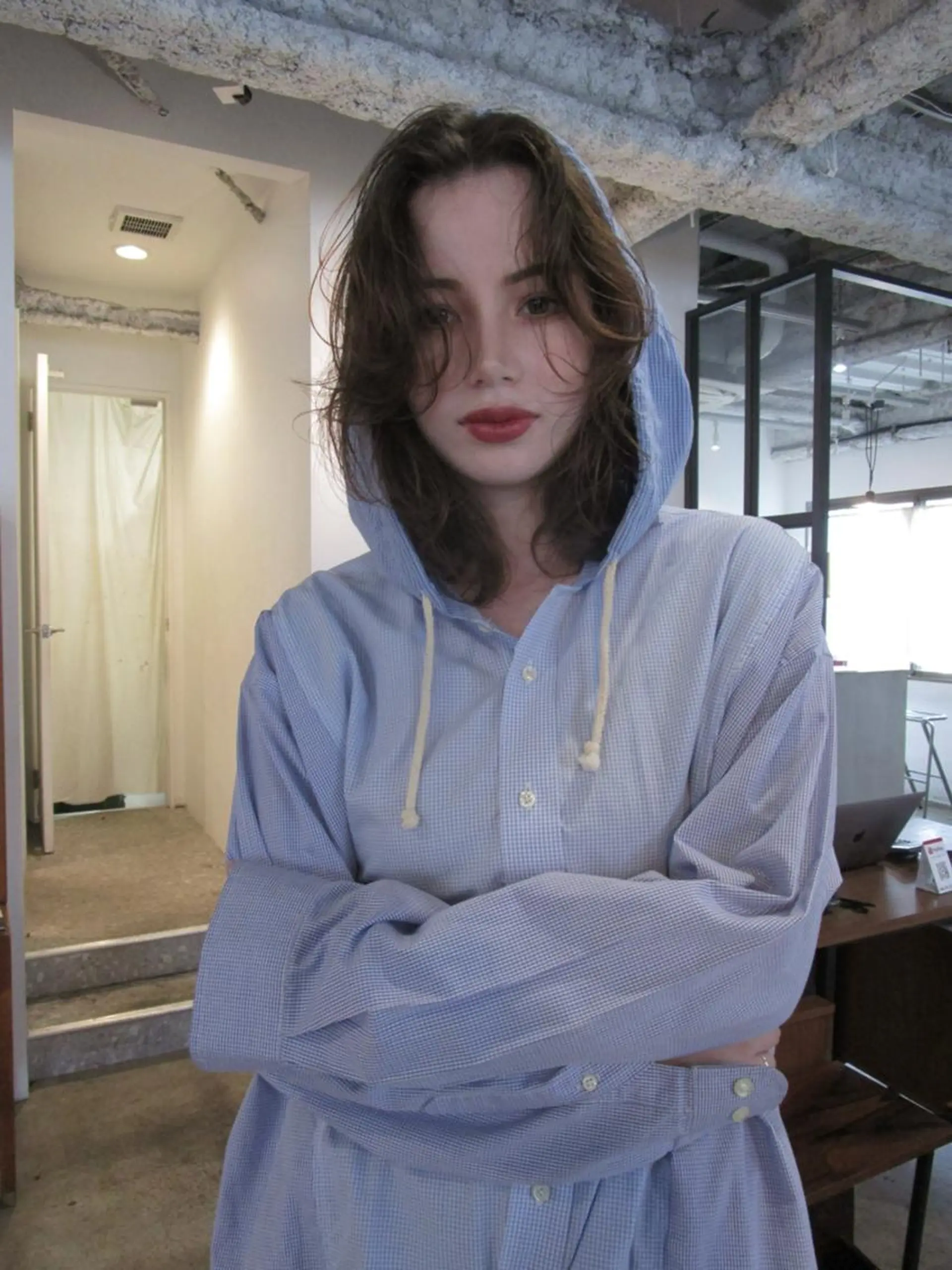 ミディアム カラー パーマ ショートボブ ミディアムパーマ アディクシーカラー ブリーチ ケアブリーチ カット ヘアカラー トリートメント CEINE OURのヘアスタイル