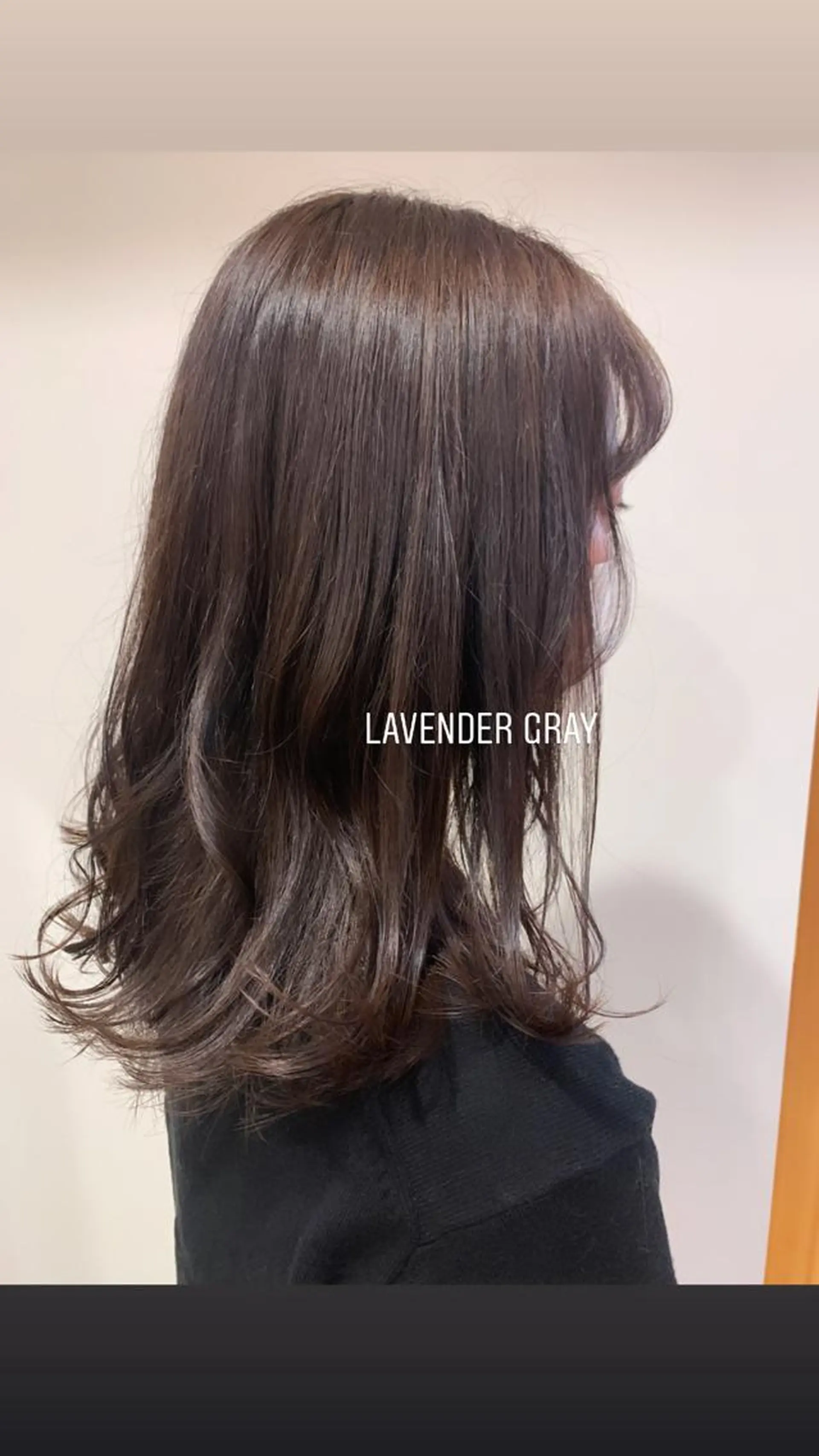 セミロング カラー 透明感カラー ラベンダーカラー ラベンダーグレー 名駅🦢大人艶カラー 🪽カミヤアカネのヘアスタイル