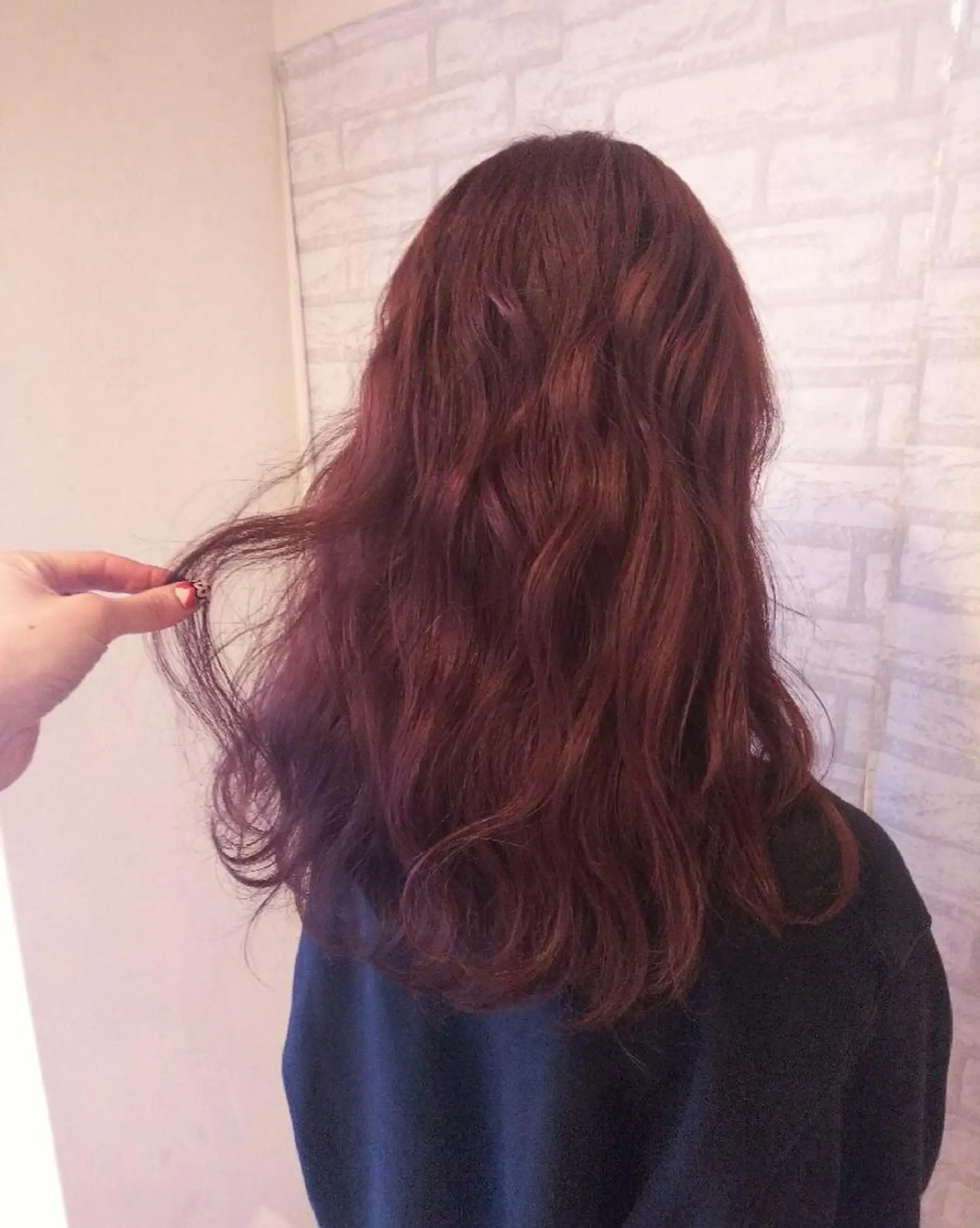 ロング カラー ピンクカラー RU RIのヘアスタイル