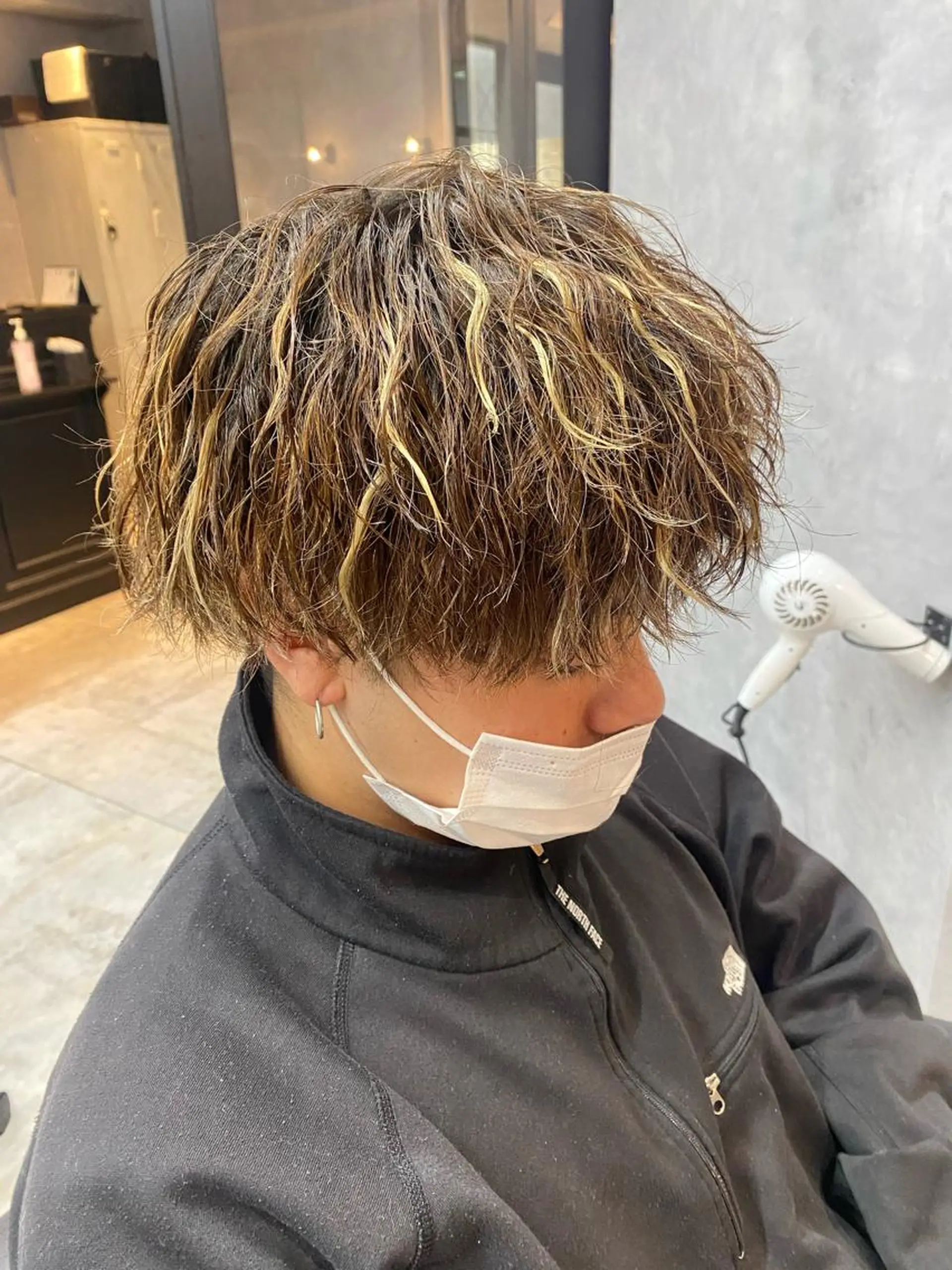 ショート パーマ メンズ マッシュ メンズパーマ ツイストスパイラルパーマ スパイラルパーマ ツイストスパイラル/ メンズ特化/中川誠也のヘアスタイル