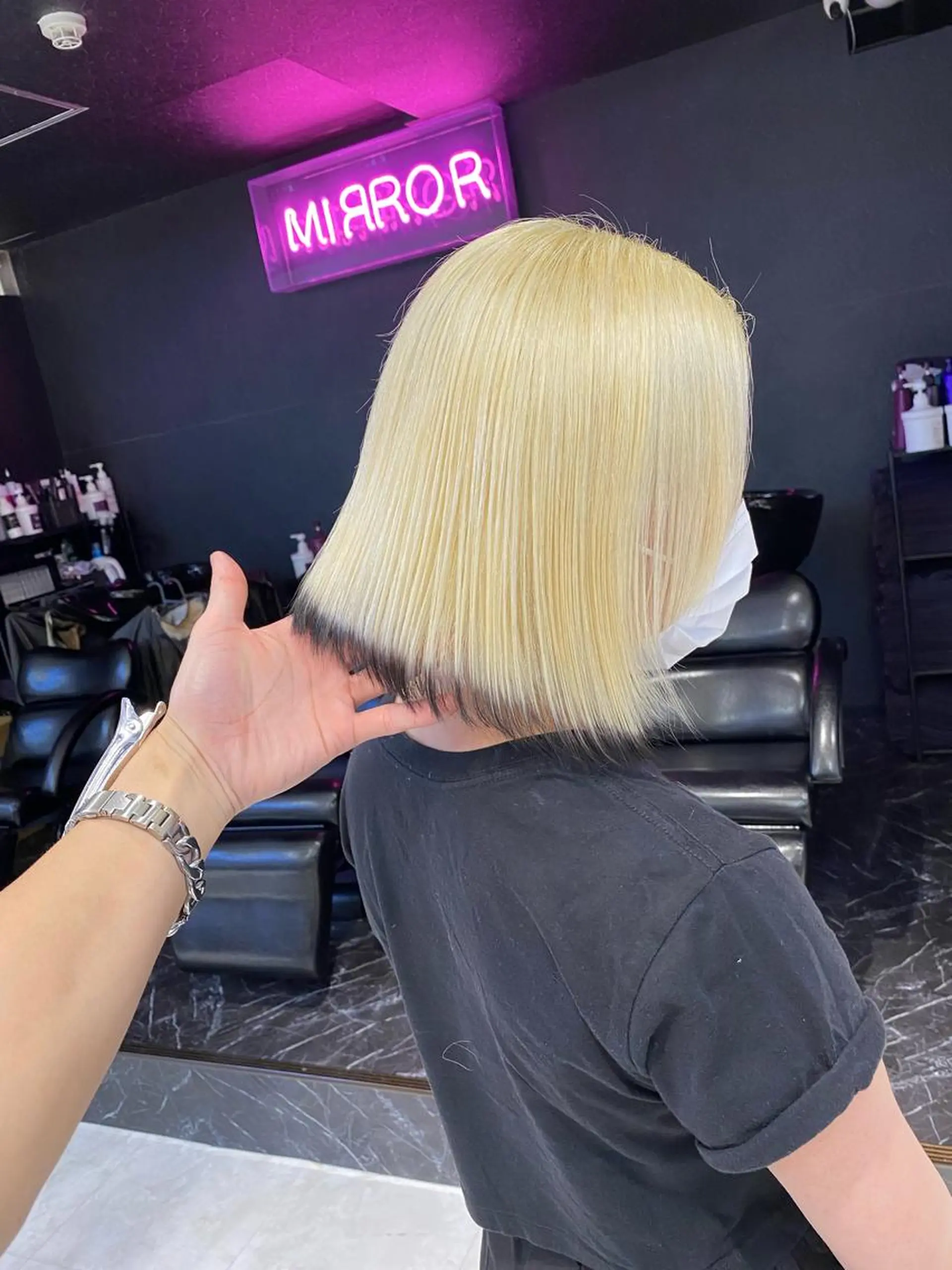ショート カラー パーマ ヘアアレンジ メンズ キッズ ネイル マツエク・マツパ アイブロウ ブロンド 眉カラー ハイトーンNo.1 👩🏼NaGiSaのヘアスタイル