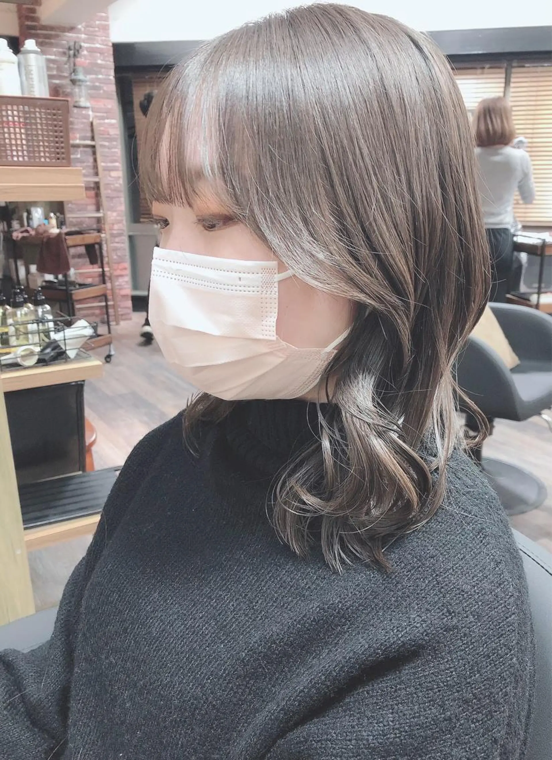 ミディアム カラー ヘアアレンジ 透明感カラー グレージュ 小顔カット カット ヘアカラー トリートメント 🤍清楚系 韓国レイヤー🤍拓朗のヘアスタイル