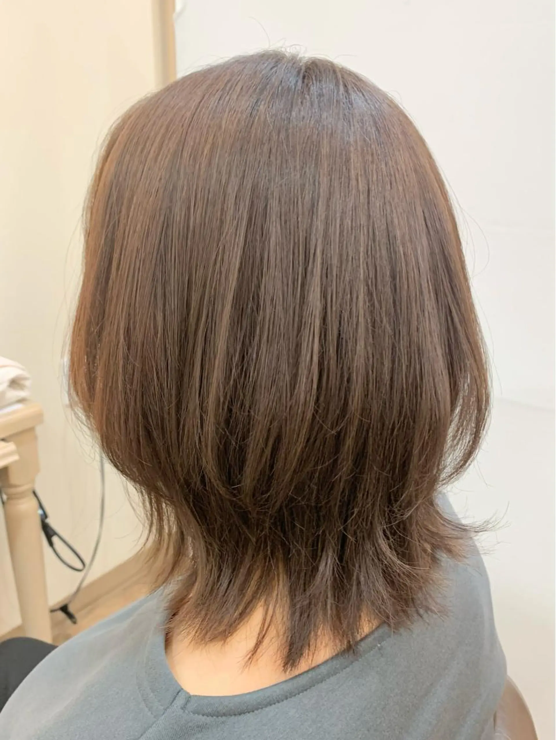 ミディアム くびれヘア くびれレイヤー レイヤーカット 福原遼華/小顔ショー ト/髪質改善のヘアスタイル