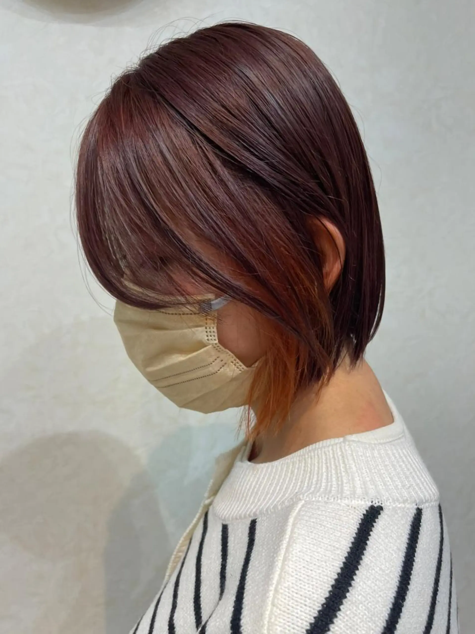 セミロング パーマ ヘアアレンジ カラー セミロングパーマ アディクシーカラー アッシュ バレイヤージュ ミストバング 【N°deseo】 吉祥寺のヘアスタイル