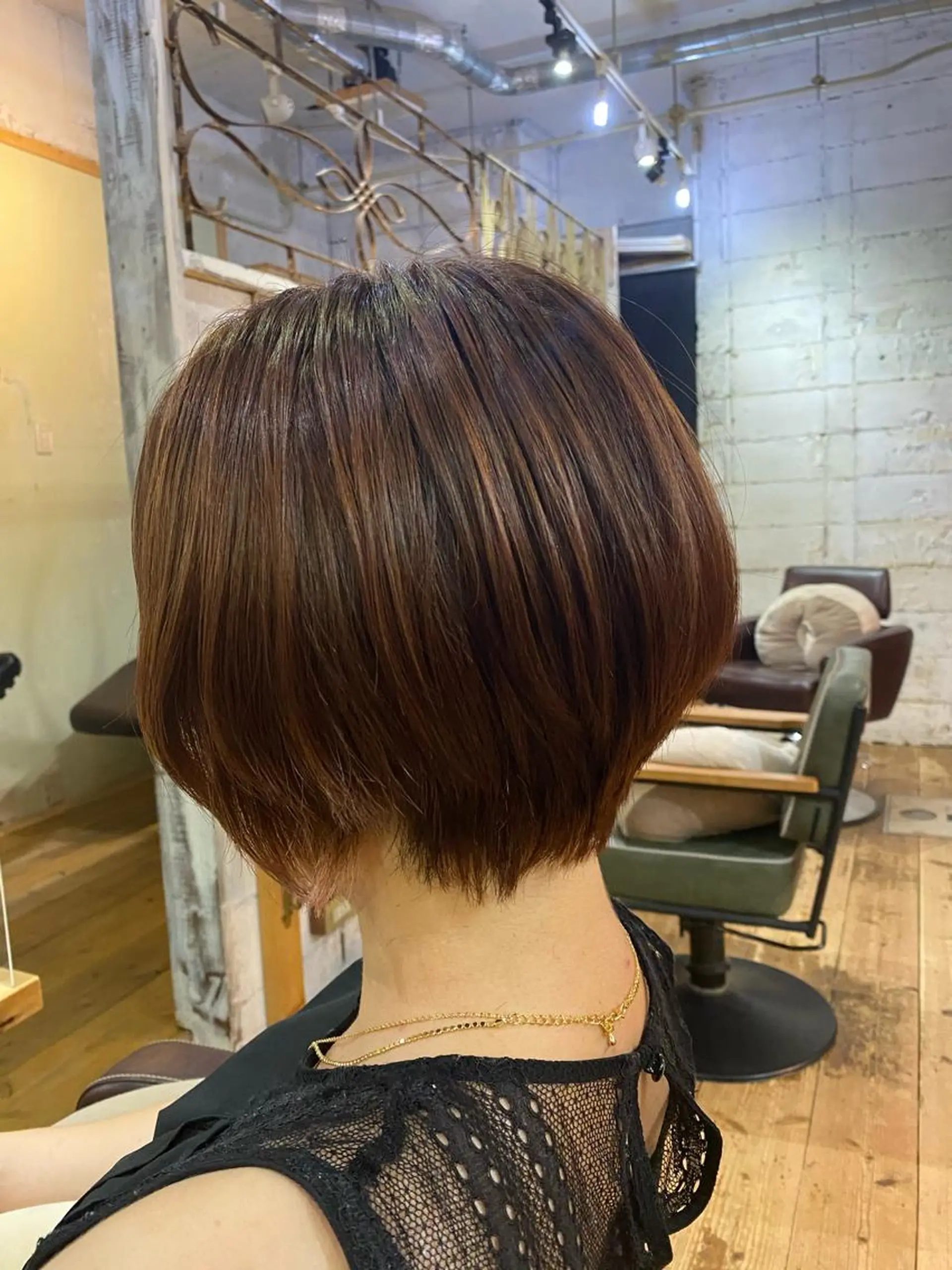 ショート カラー ブラウンカラー ピンクカラー ピンクブラウン ショートヘア 【韓国レイヤー特化 ハッシュカット】のヘアスタイル