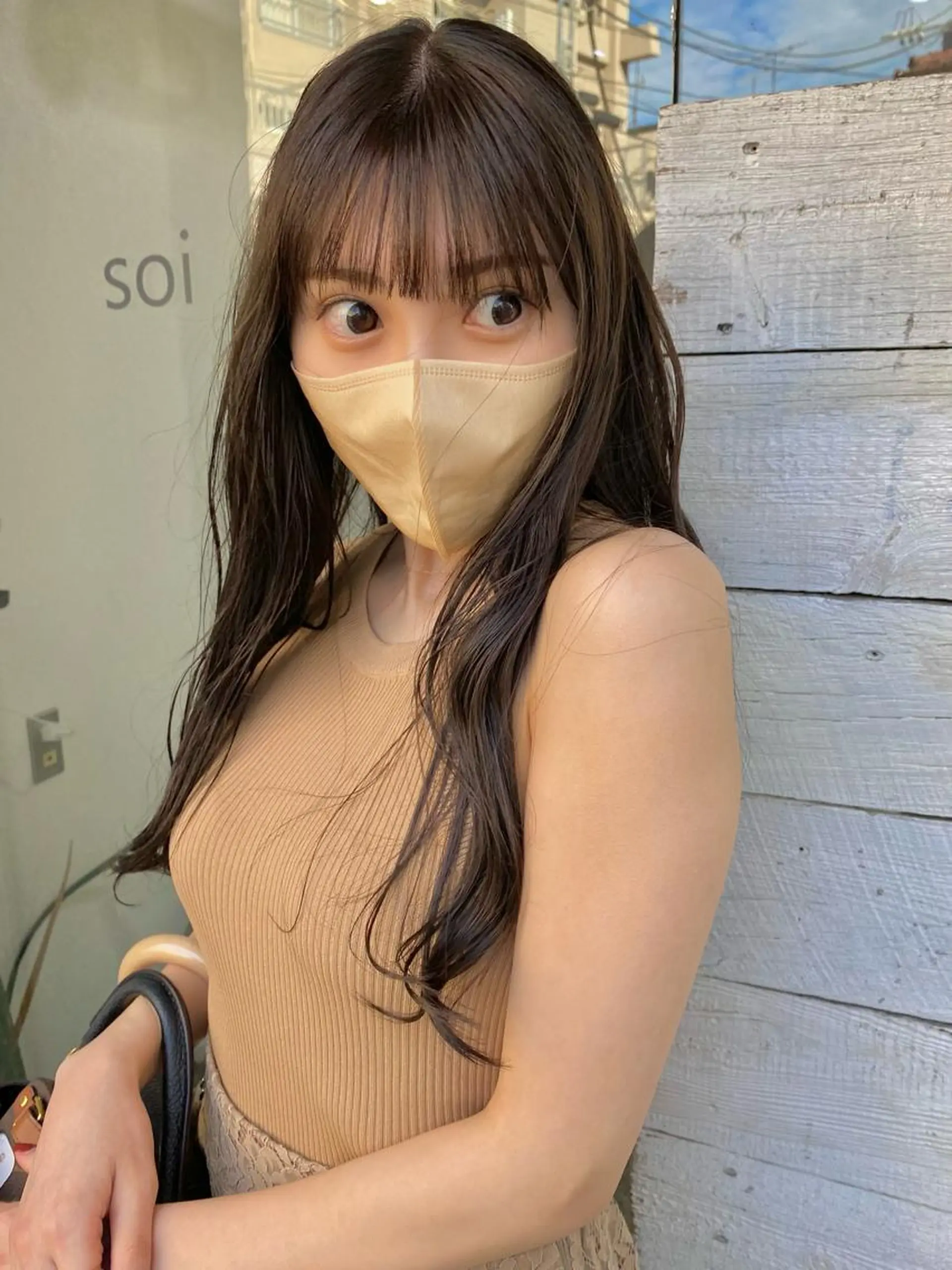 ロング カラー パーマ ヘアアレンジ メンズ キッズ ネイル マツエク・マツパ ヘアカラー トリートメント 森貴裕/ベージュ/ パーマ/オリーブのヘアスタイル