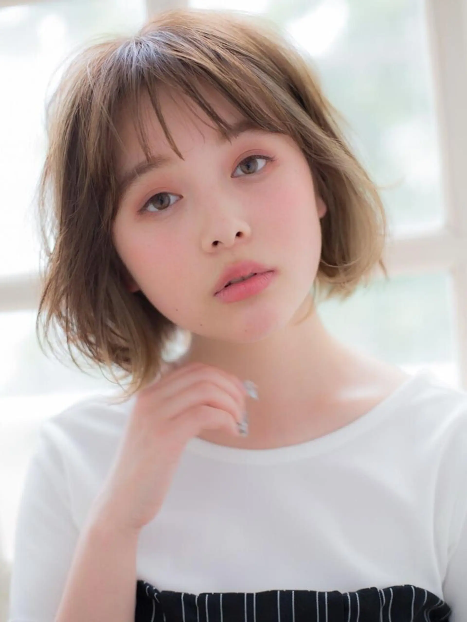 カラー ミディアム カット ヘアカラー トリートメント .5 by soleil 小松店のヘアスタイル