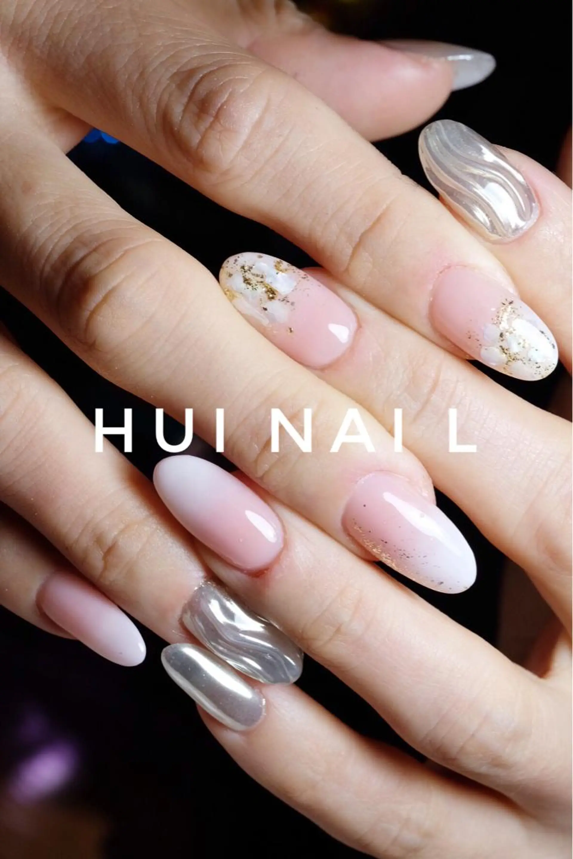 ミディアム めぐみのネイルサロン スタッフ練習のネイルデザイン