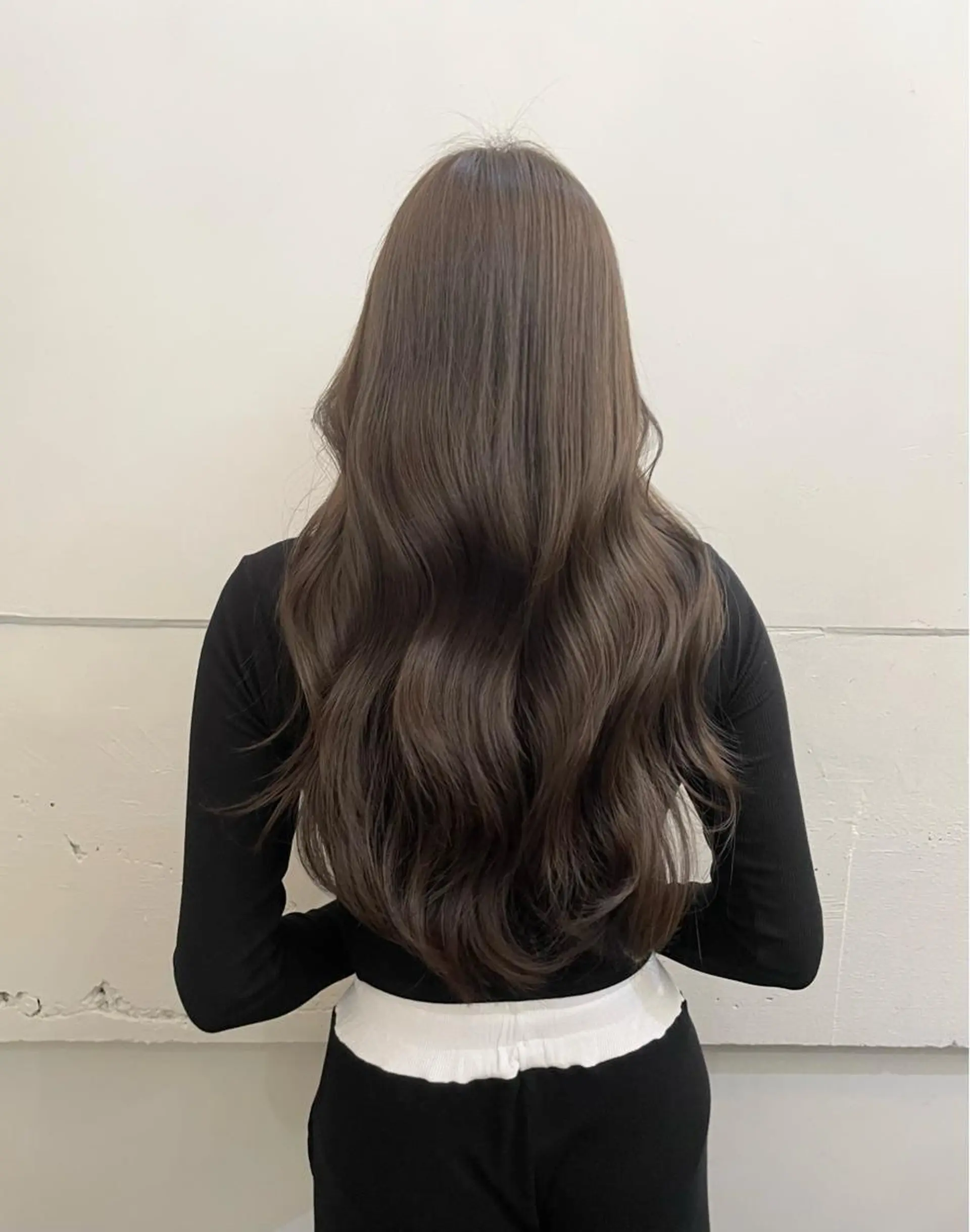 ロング カラー ブリーチ グレージュ カット ヘアカラー トリートメント 横浜/レイヤーカット /韓国ヘア/佐藤記正のヘアスタイル