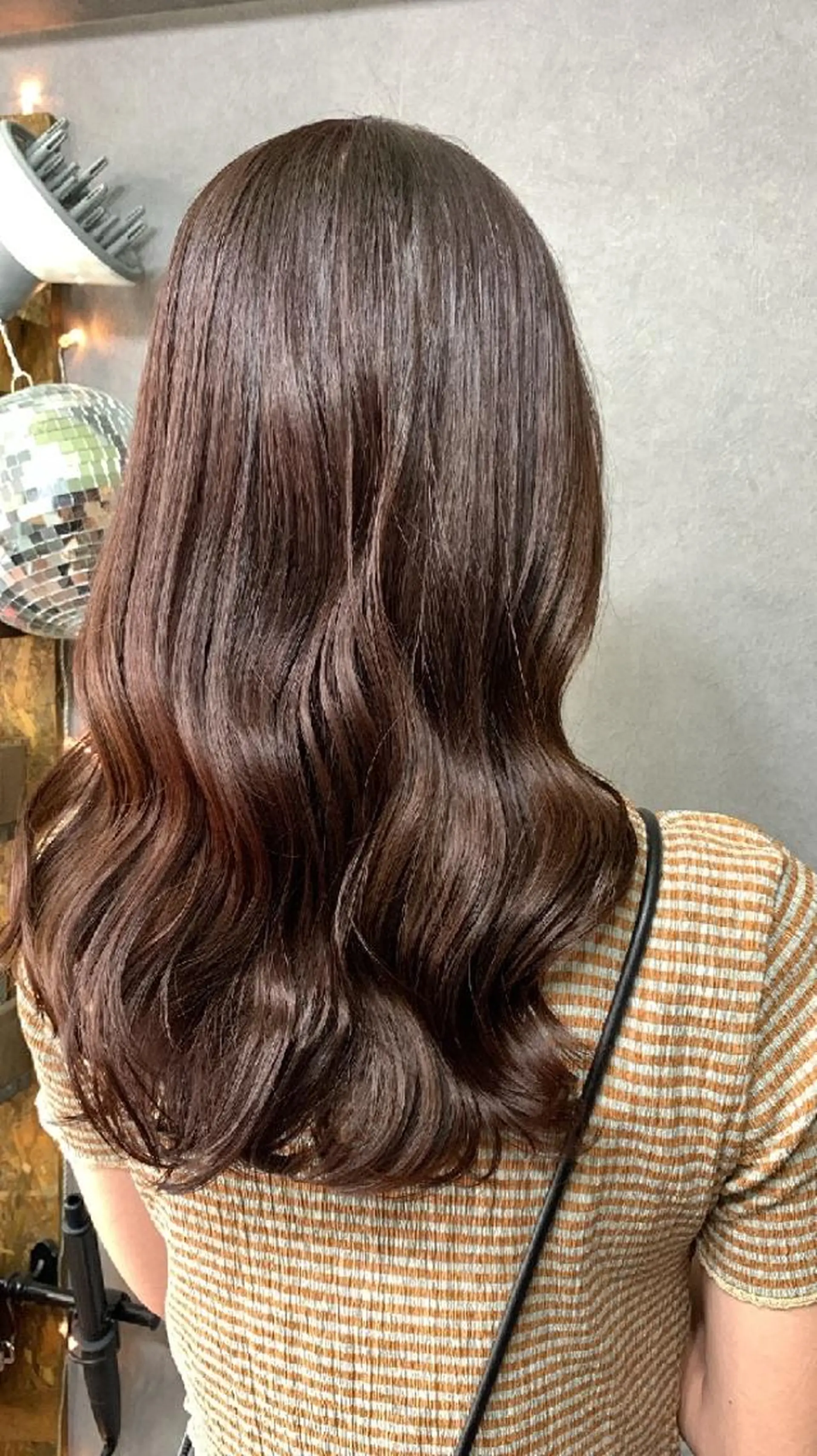ロング カラー ブラウンカラー ピンクカラー ピンクブラウン chouette シュエットのヘアスタイル
