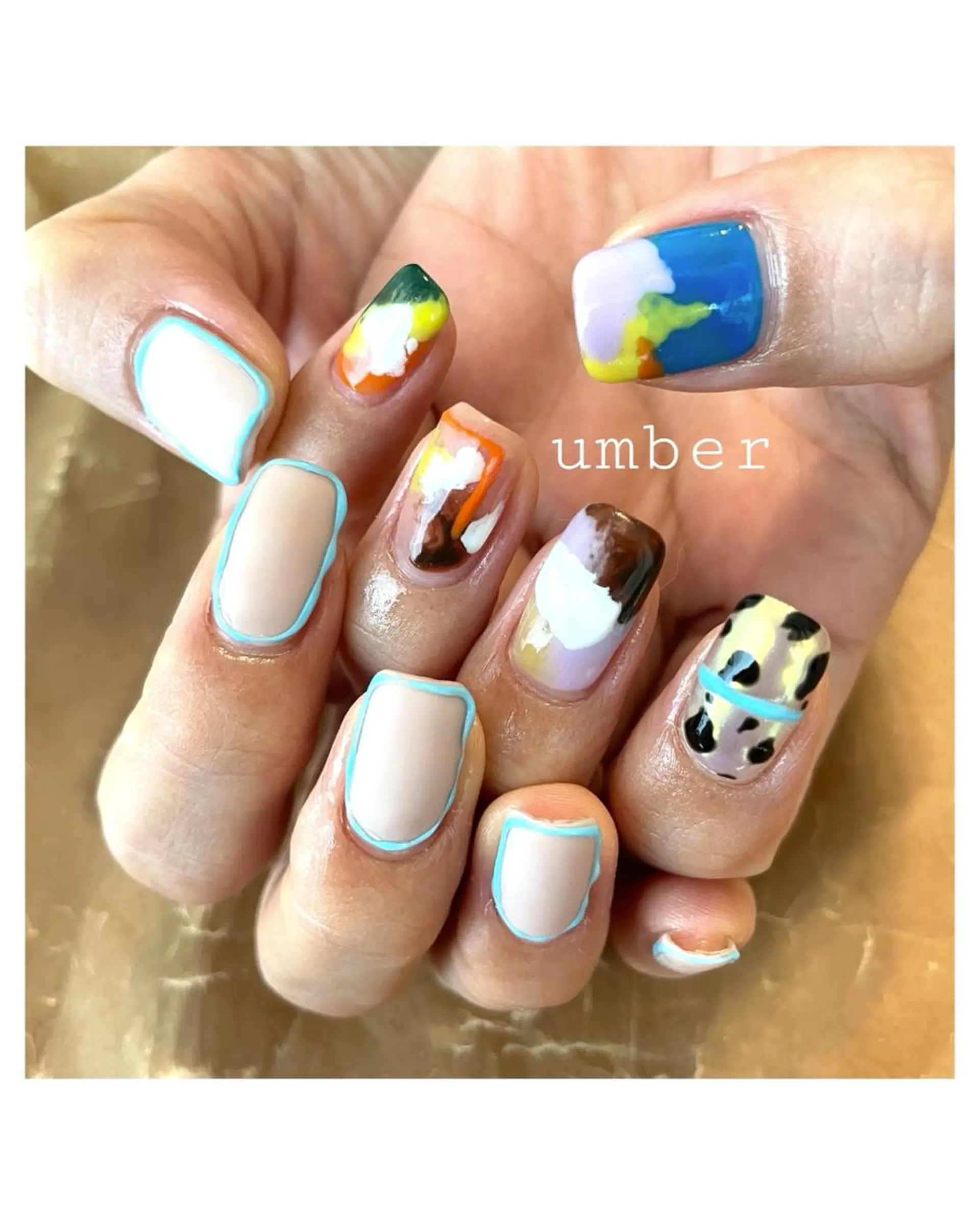 ネイル クリアネイル フラッシュネイル フットネイル フレンチネイル マグネットネイル ハンドネイル umber 三茶1分のネイルデザイン