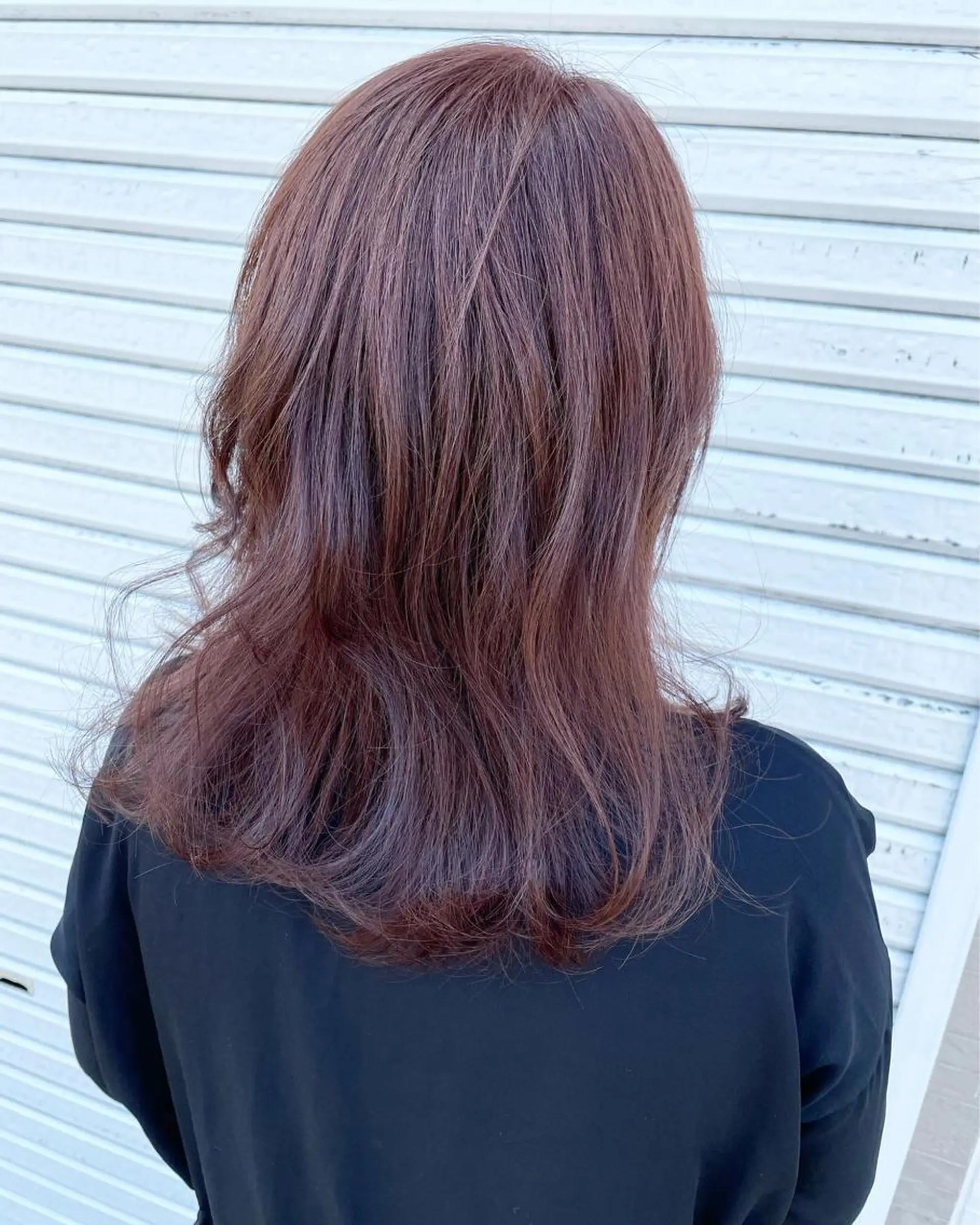 セミロング カラー しらはま ようこのヘアスタイル