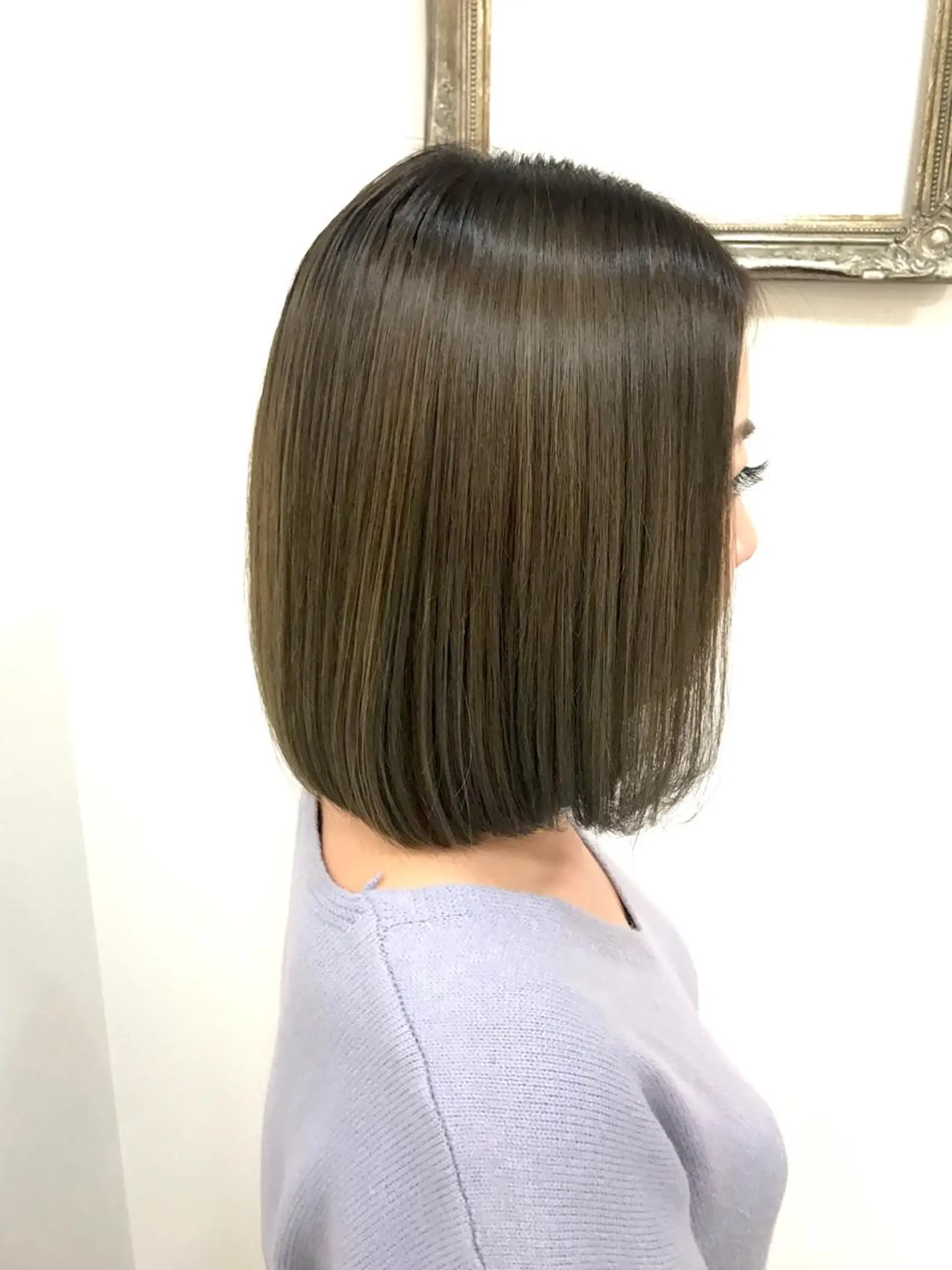 ミディアム カラー グレージュ ハイライトカラー ボブ ハイライト 髪質改善×METEO 店長 貞松直也のヘアスタイル