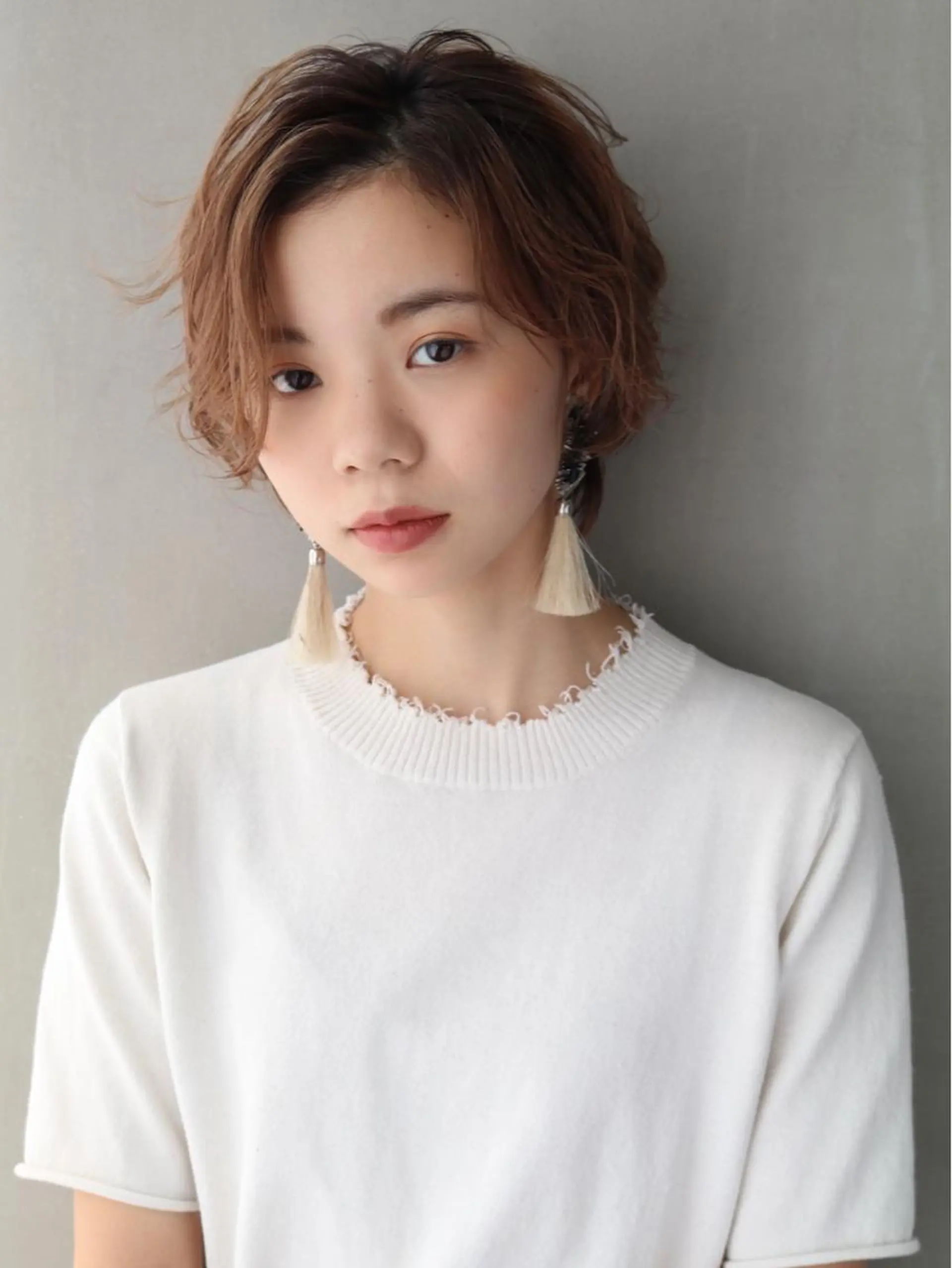 ショート カラー ショートボブ ブラウンカラー ボブ ショートヘア ウルフレイヤーカット /チヒロのヘアスタイル