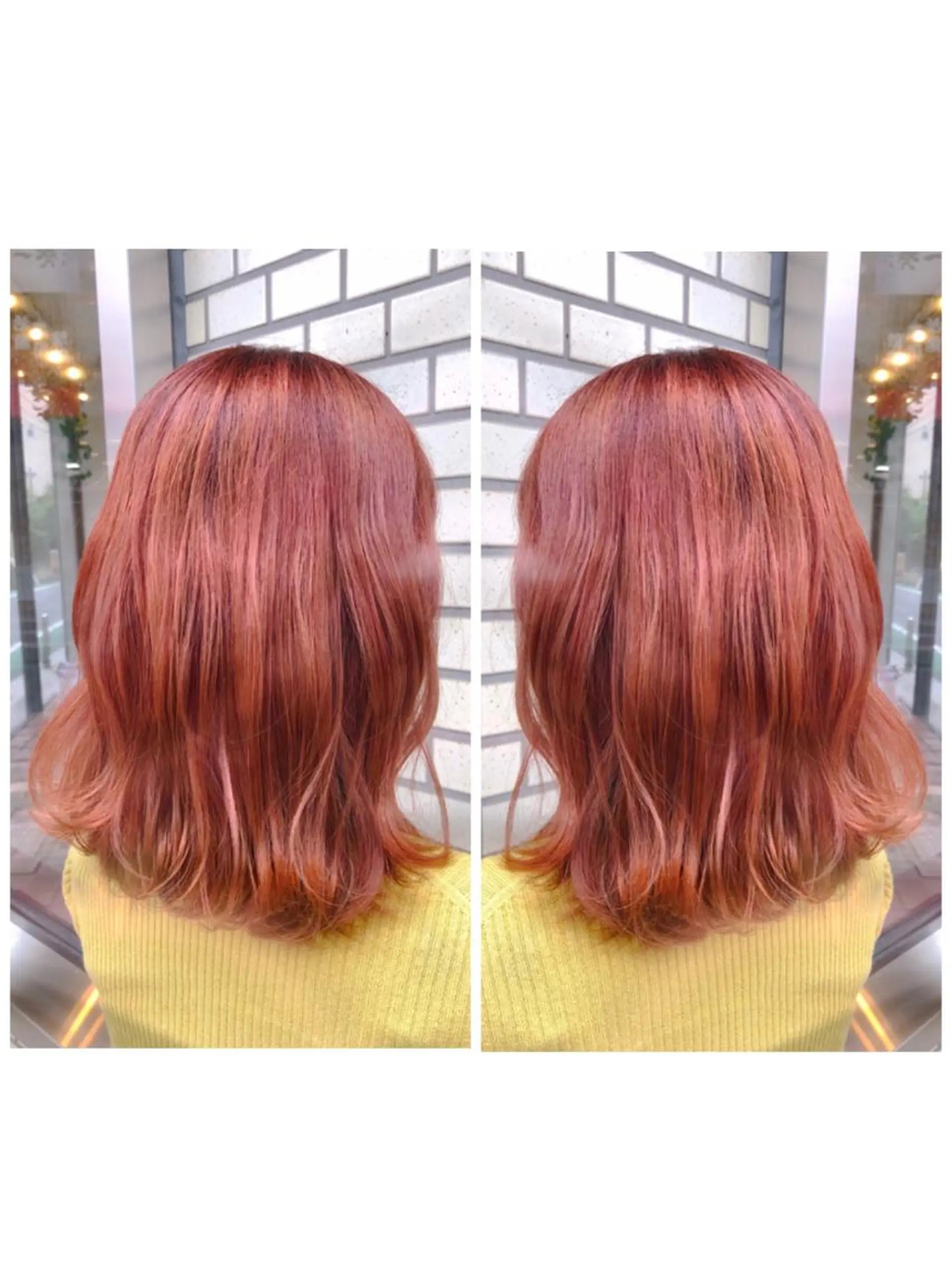 ミディアム カラー オレンジ レッドカラー ブリーチ/髪質改善 🍊MASAKiのヘアスタイル