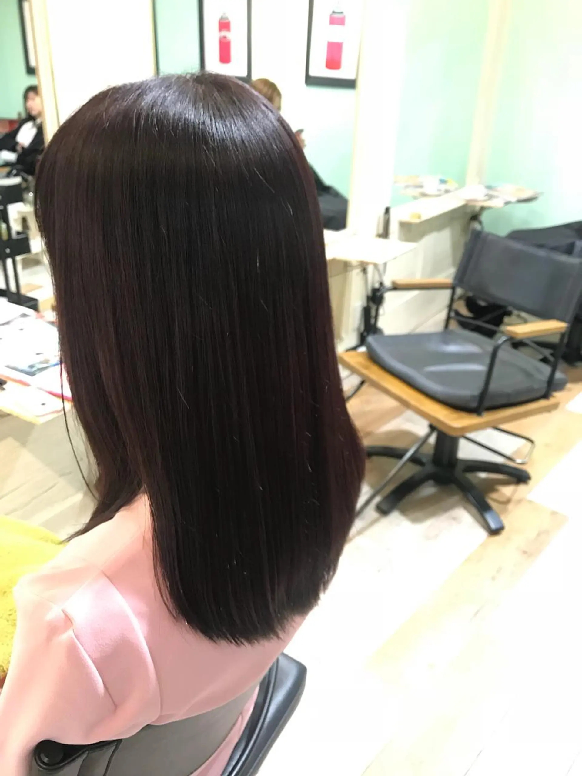 セミロング ピンクブラウン 山形酸性ストレート 古川✂︎のヘアスタイル