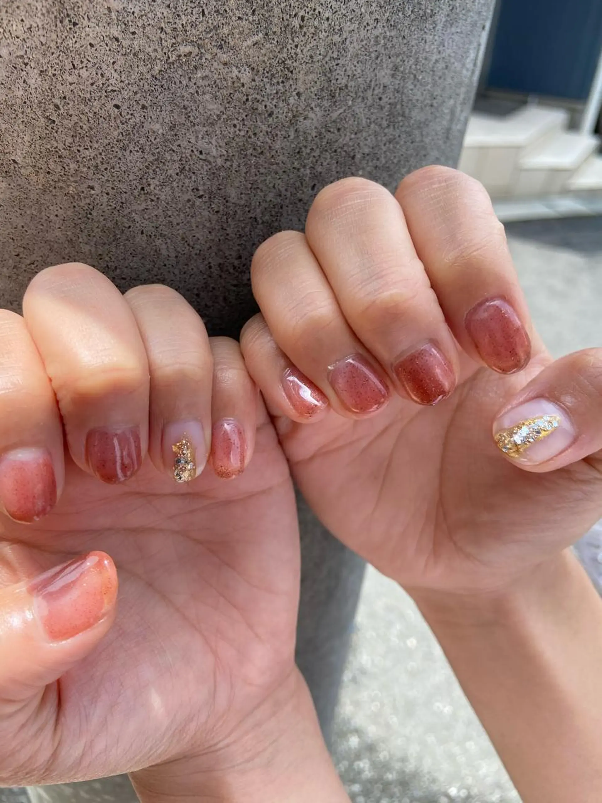 ネイル アートネイル ミラーネイル ニュアンスネイル . unffのネイルデザイン