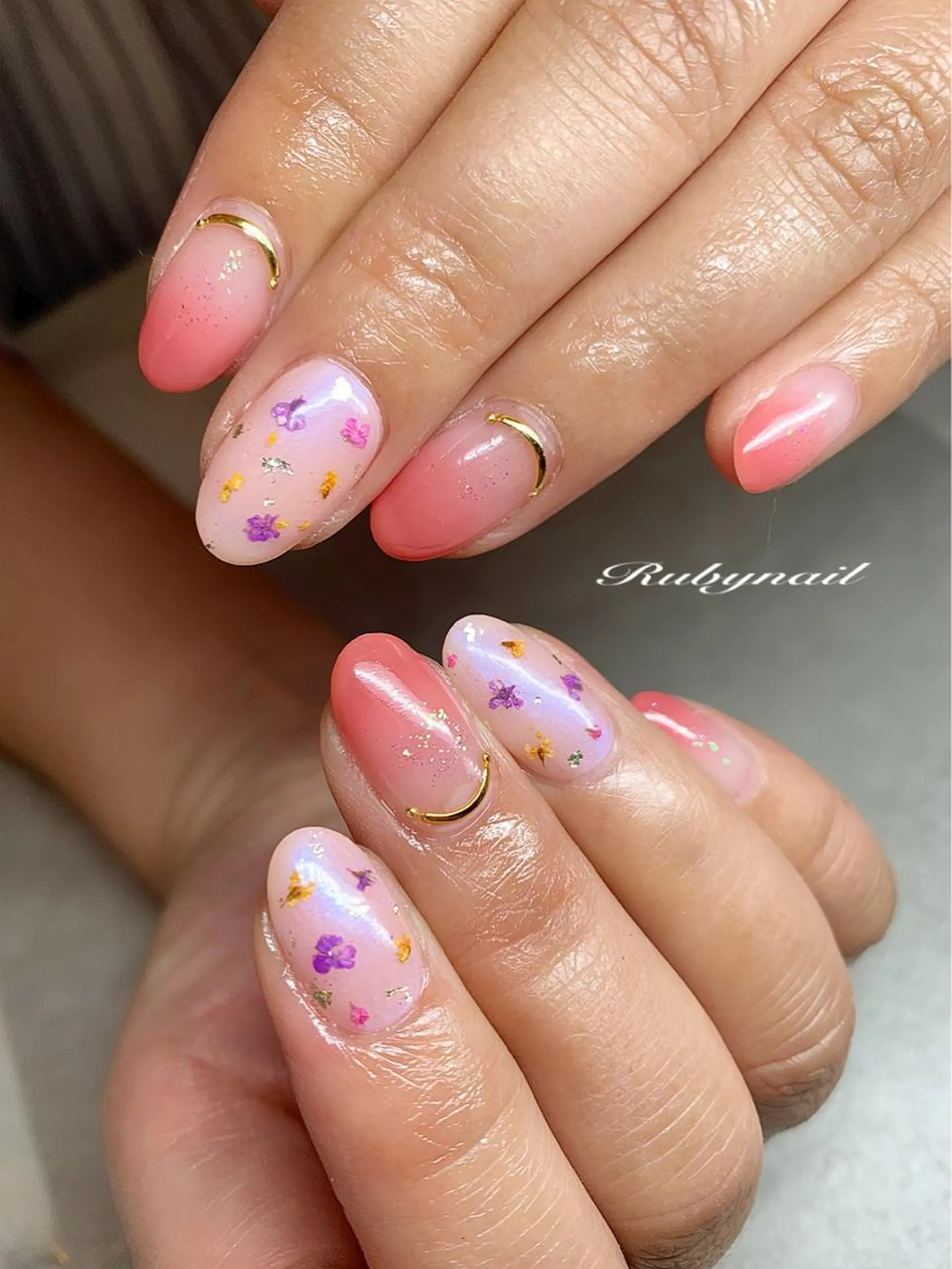 ネイル ピンク プライベートサロン Rubynailのネイルデザイン