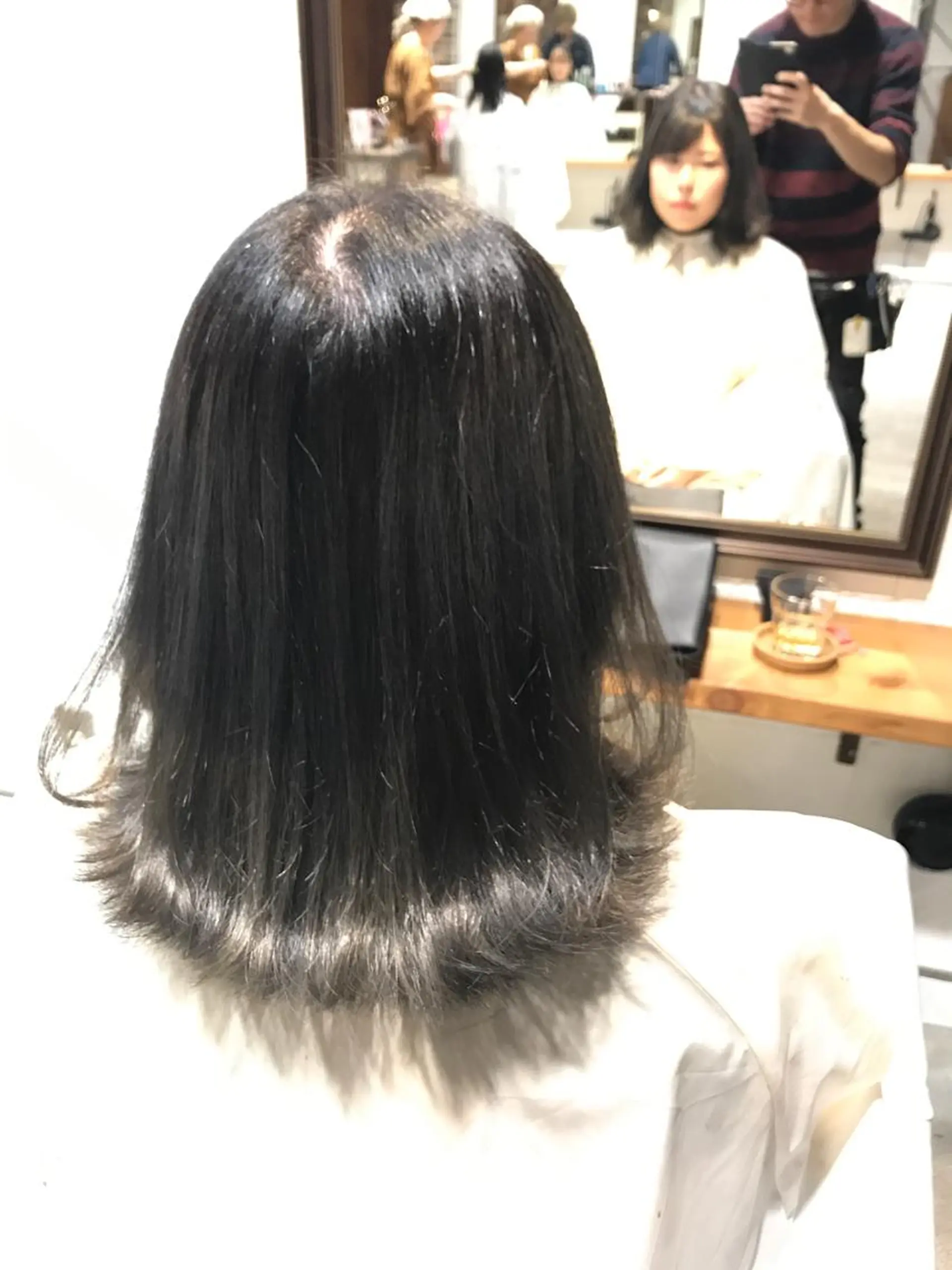 ミディアム カラー パーマ ヘアアレンジ メンズ キッズ グラデーションカラー グレージュ Forest. -髪質改善-のヘアスタイル