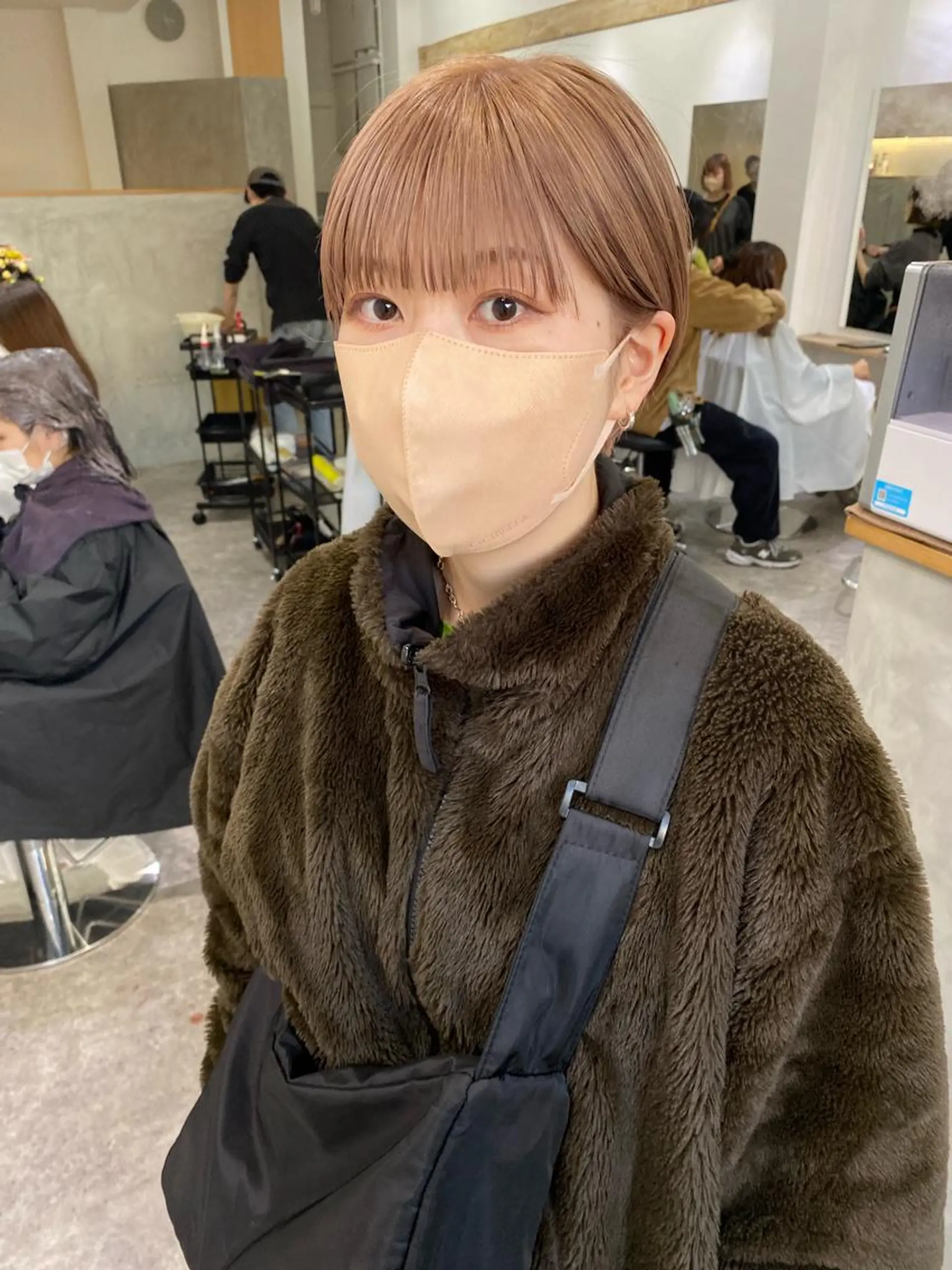 ショート カラー ベージュカラー ショートヘア ヘアカラー 森貴裕/ベージュ/ パーマ/オリーブのヘアスタイル