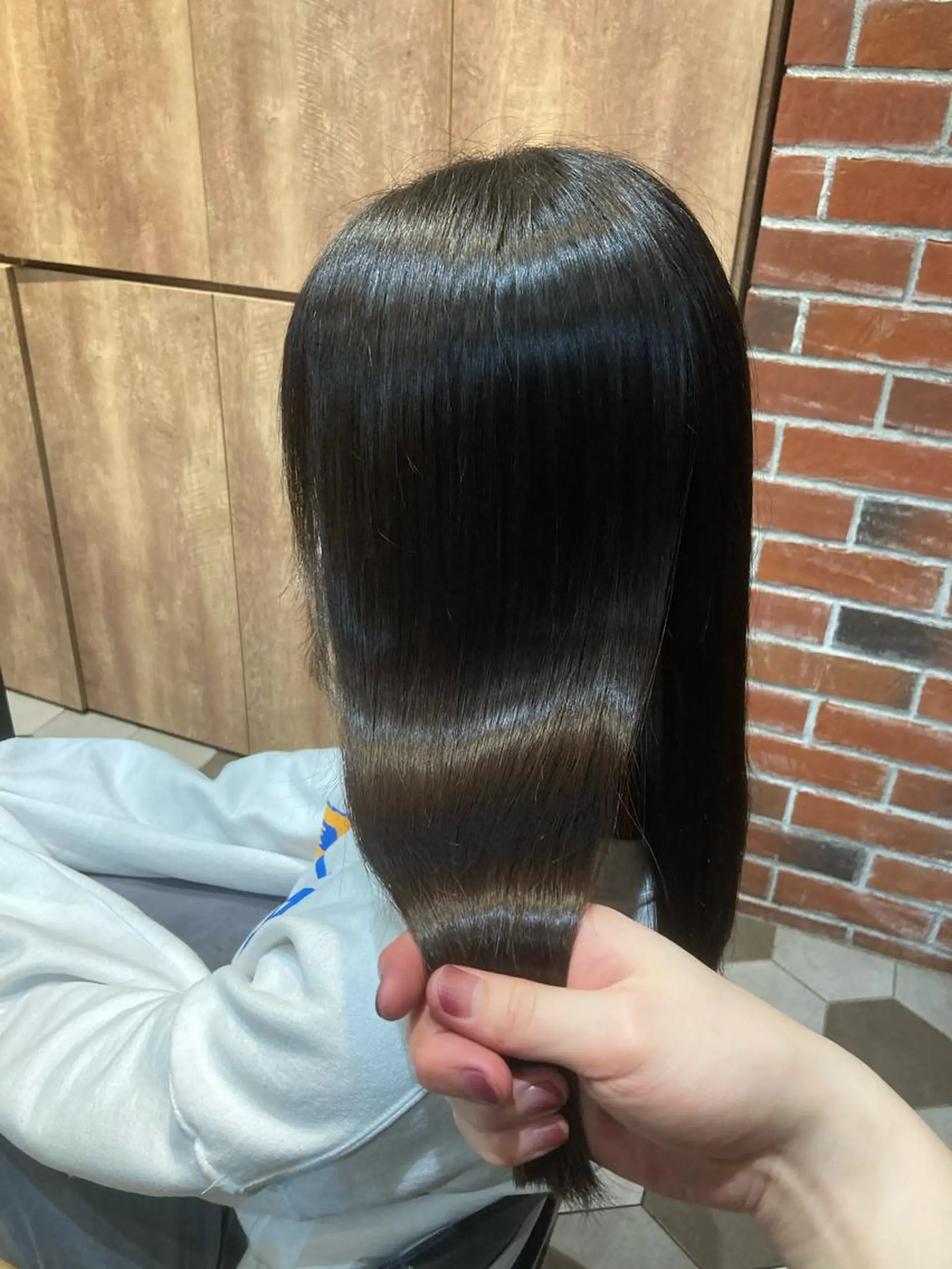 ロング 髪質改善 縮毛矯正 トリートメント 髪質改善/痛ませ ないカラー/西村航大のヘアスタイル