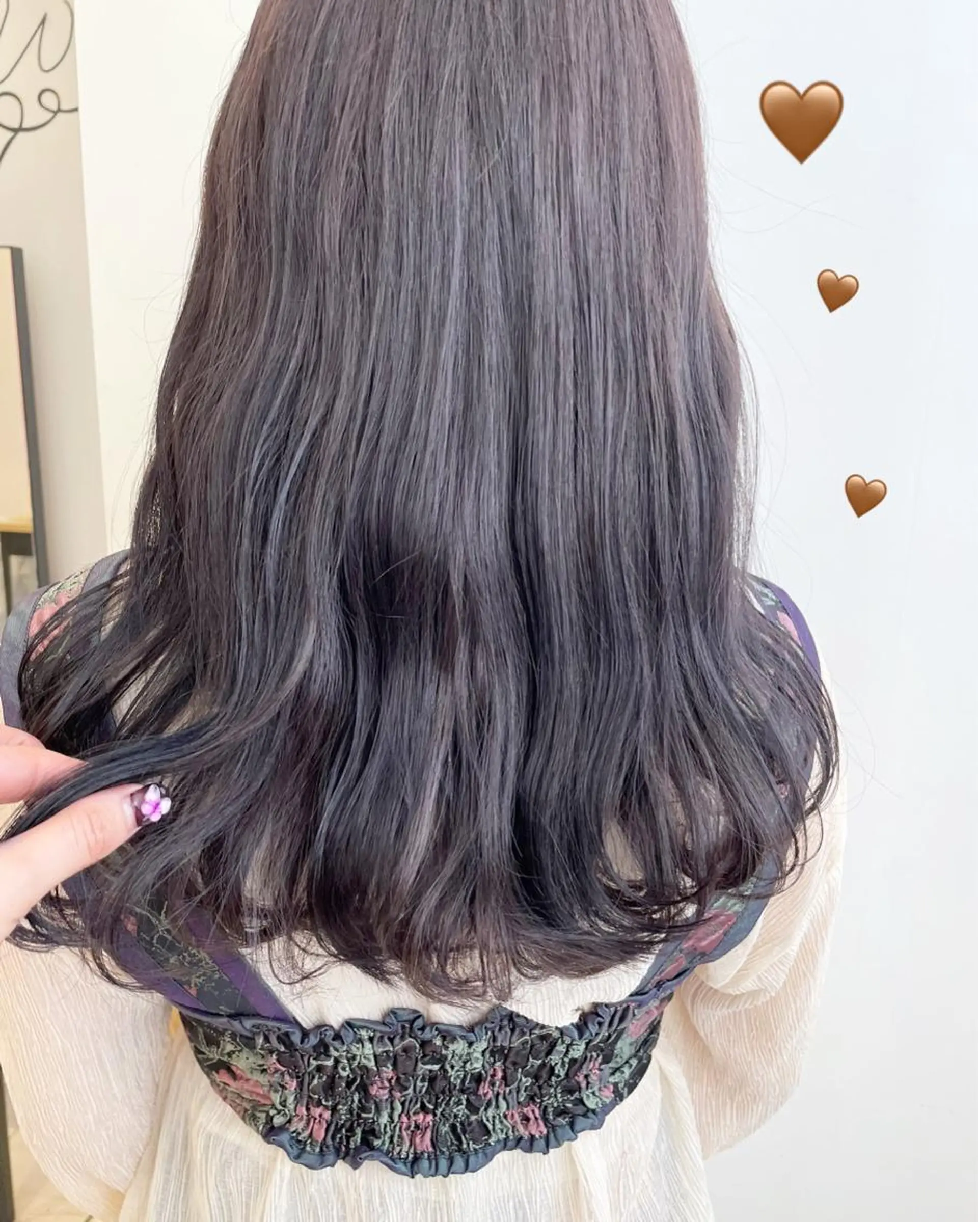 セミロング カラー ブラウンカラー ラベンダーカラー ラベンダーブラウン 新宿駅近♡個室 ♡関口三都季🌜のヘアスタイル
