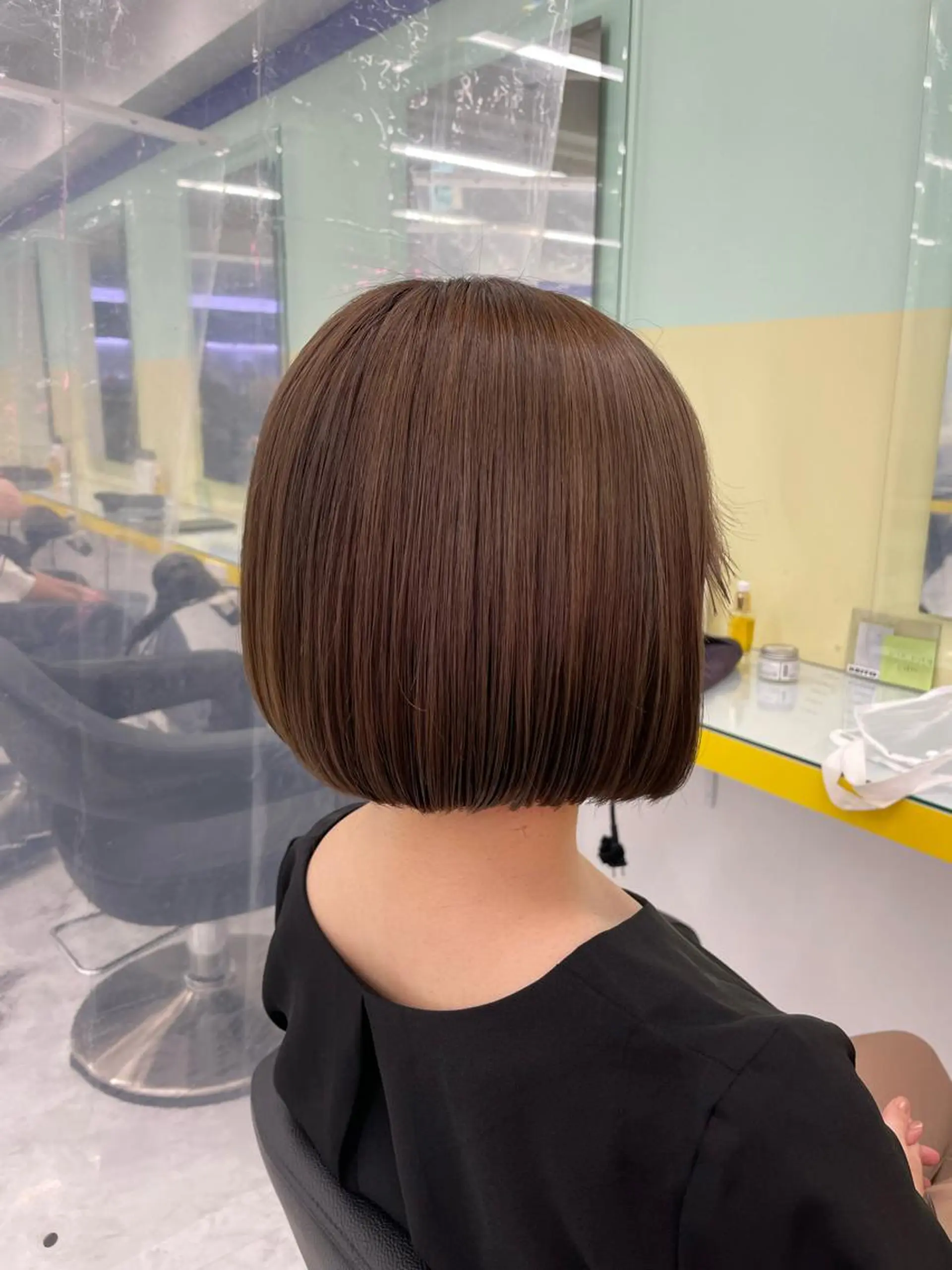 セミロング カラー パーマ ヘアアレンジ ネイル マツエク・マツパ 韓国風ベージュ🤎 赤みなし🌿横浜🤎のヘアスタイル