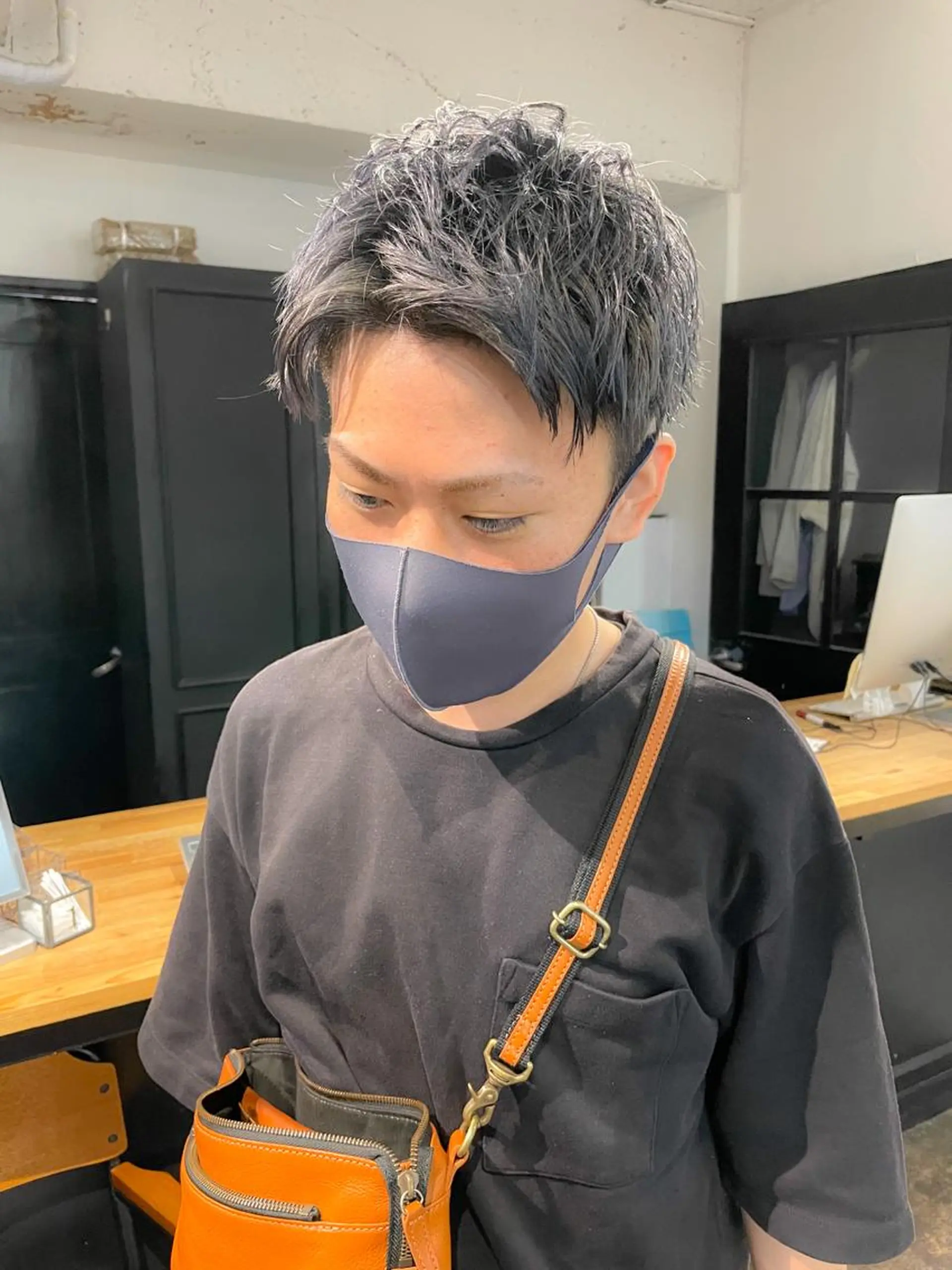 ショート カラー メンズパーマ メンズ特化ryoのヘアスタイル