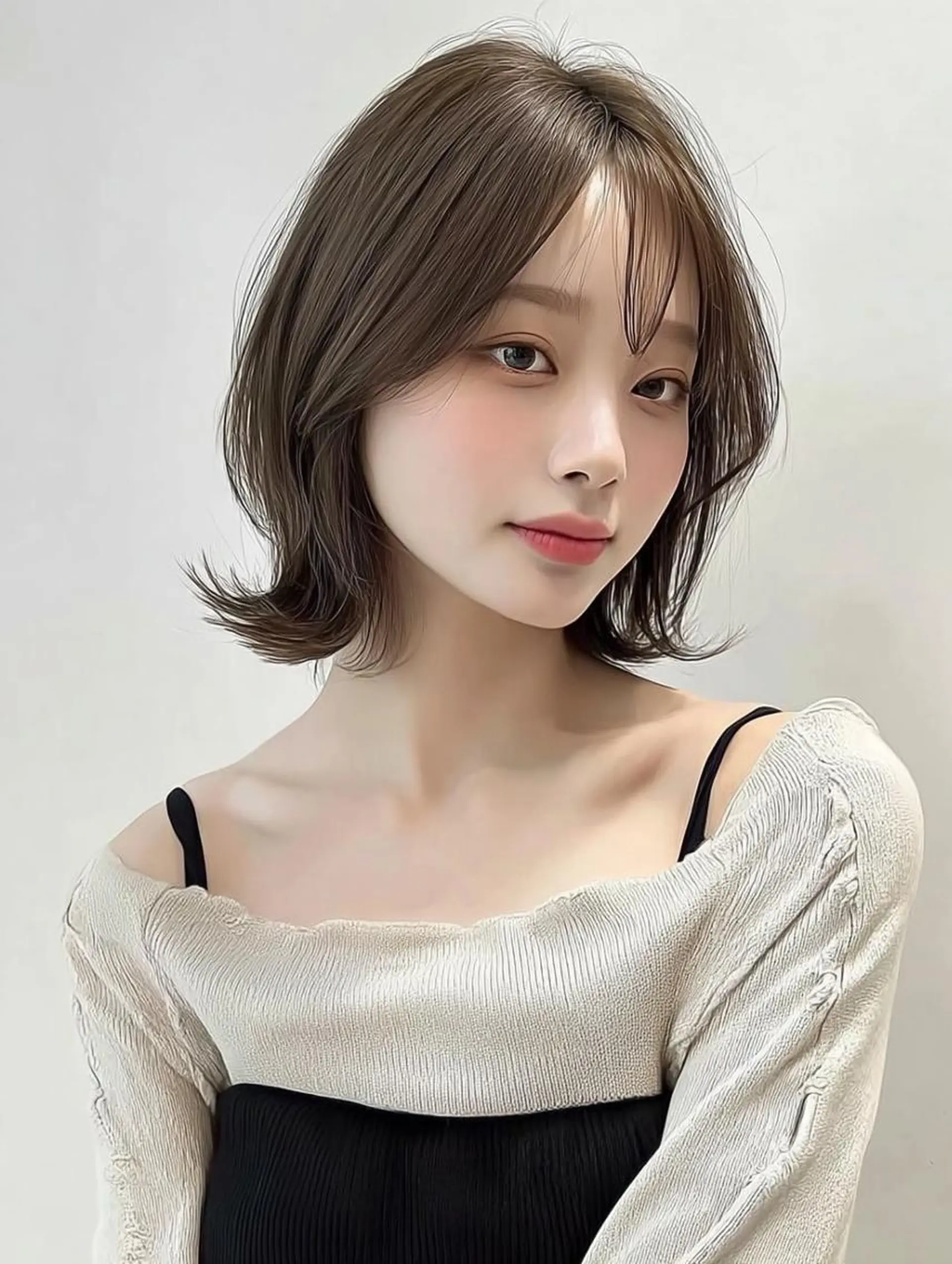 ショート ヘアアレンジ 髪質改善 韓国風ヘア レイヤーカット 似合わせカット シースルーバング カット ヘアカラー Ayumu /京都／西院のヘアスタイル