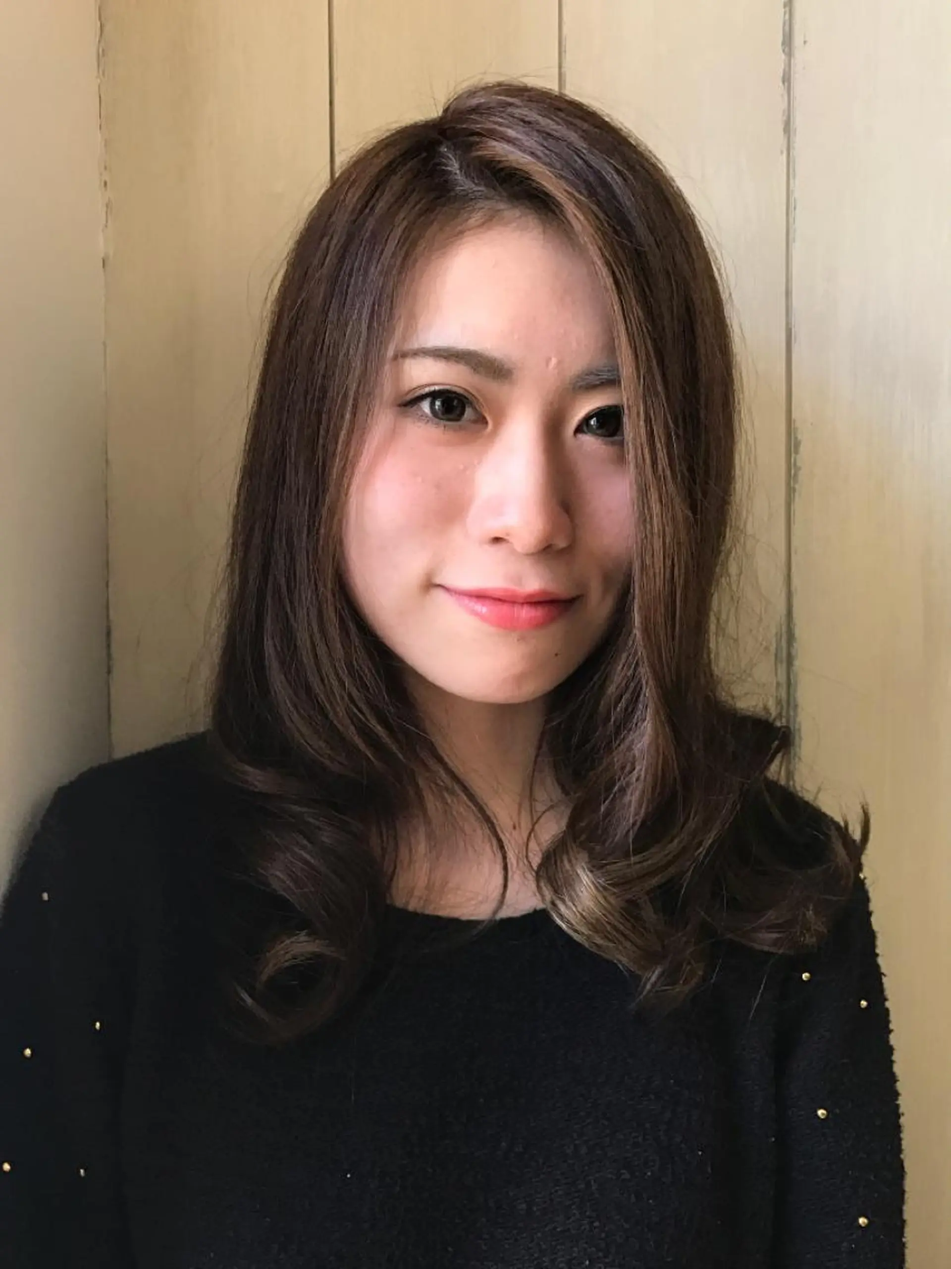 セミロング パーマ ヘアカラー トリートメント ✨髪質改善✨山口 ✨矯正　カラー✨のヘアスタイル