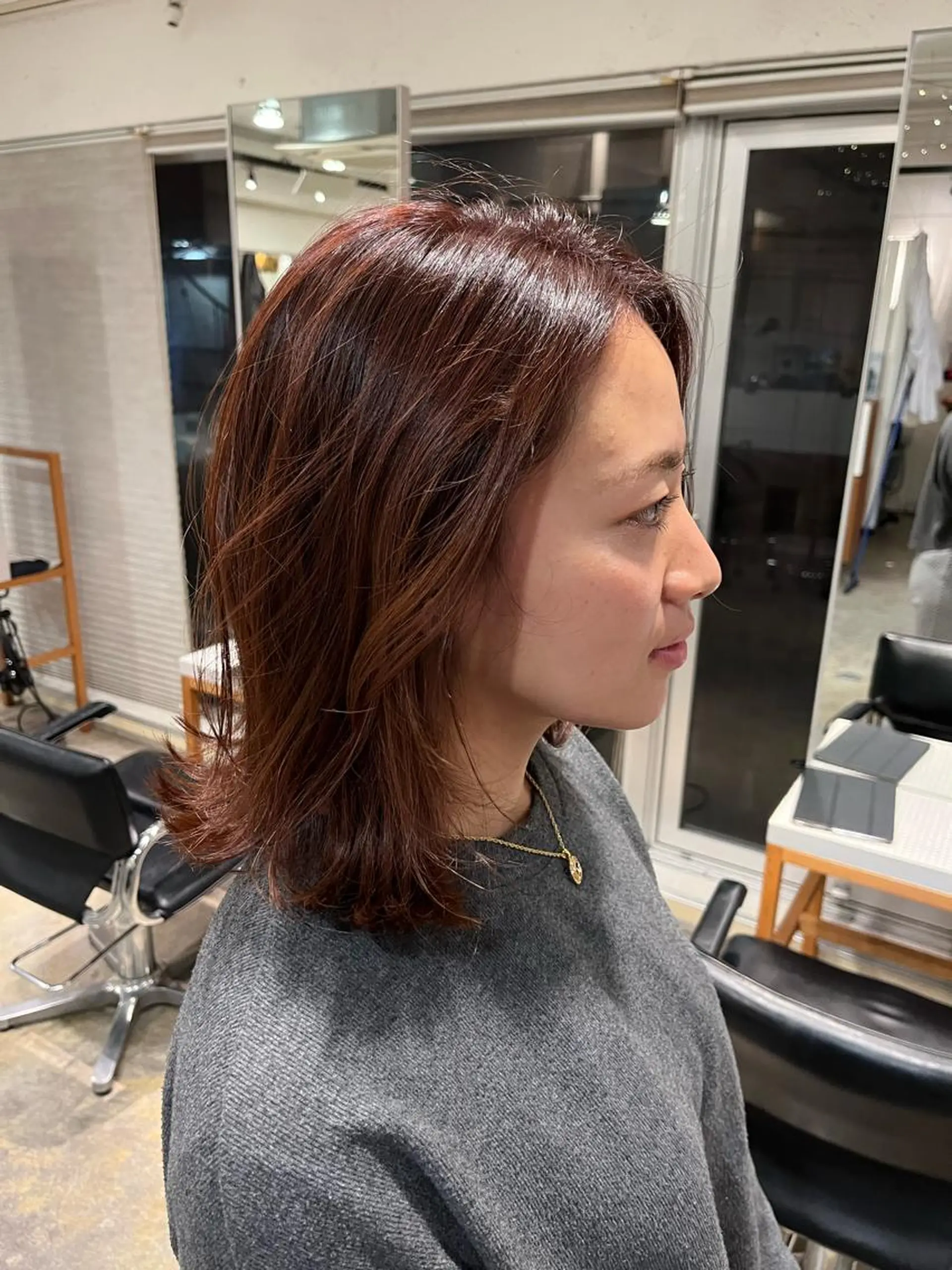 ミディアム カラー うる艶カラー/恵比寿 ベージュ/丸山陽平のヘアスタイル