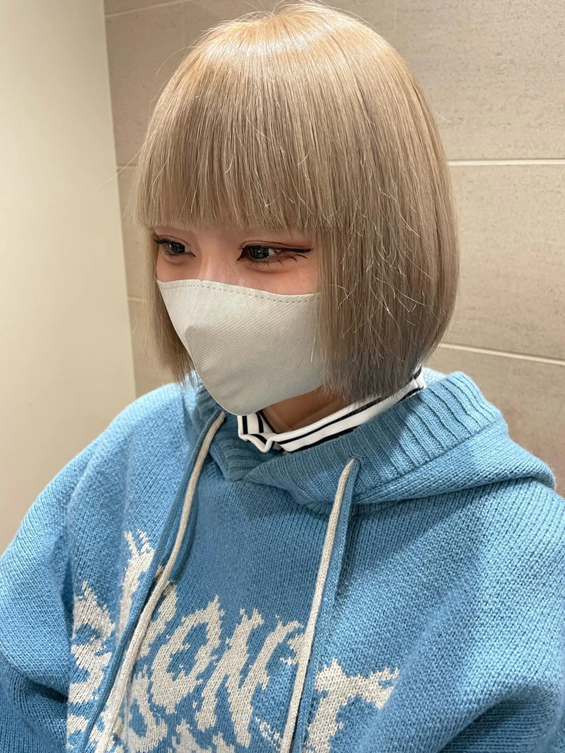 ショート カラー ブリーチ ハイトーンカラー ボブ ヘアカラー トリートメント 羽田翔大/ブリーチ/ ボブカット/店長のヘアスタイル