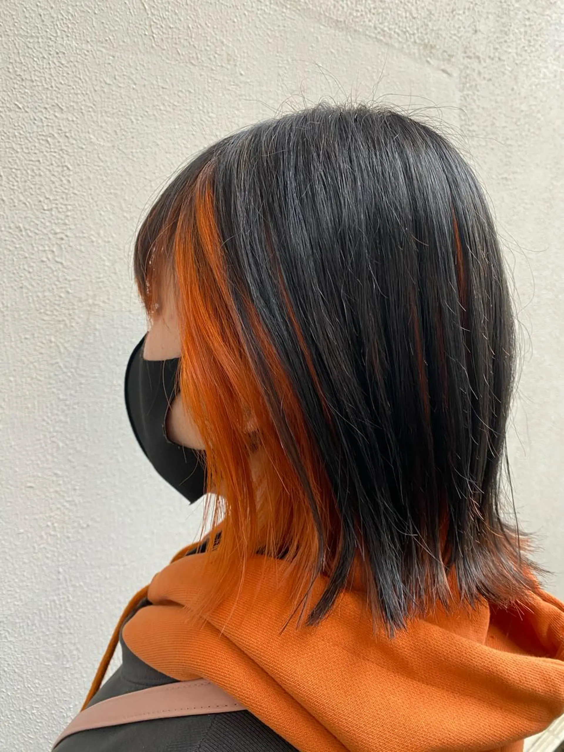 ミディアム カラー インナーカラー オレンジ ［パサつき改善］＊ 髪質改善ケアサロン＊のヘアスタイル