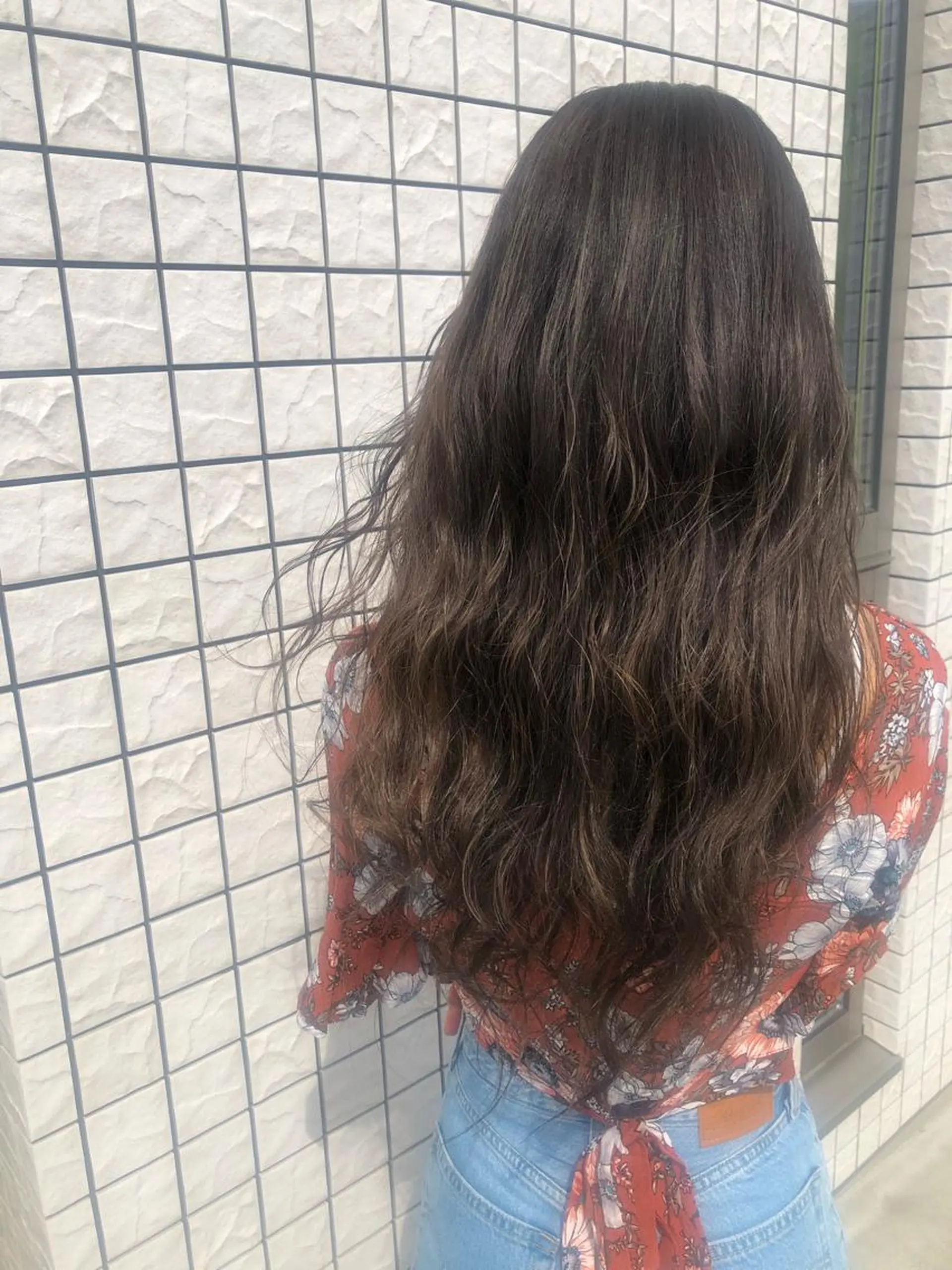 ロング ハイライト 野咲き 美容室のマツエク・マツパデザイン